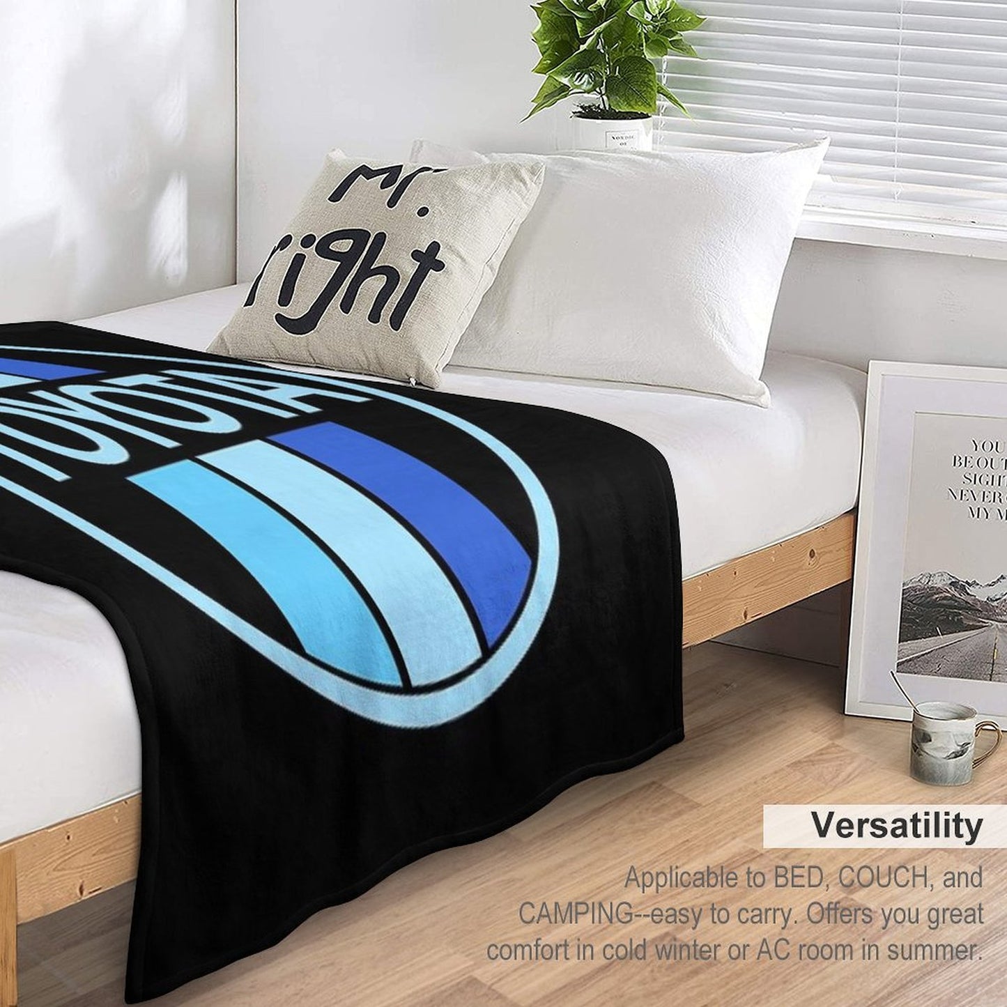 Triple Blue Toyota All-season Throw Blanket