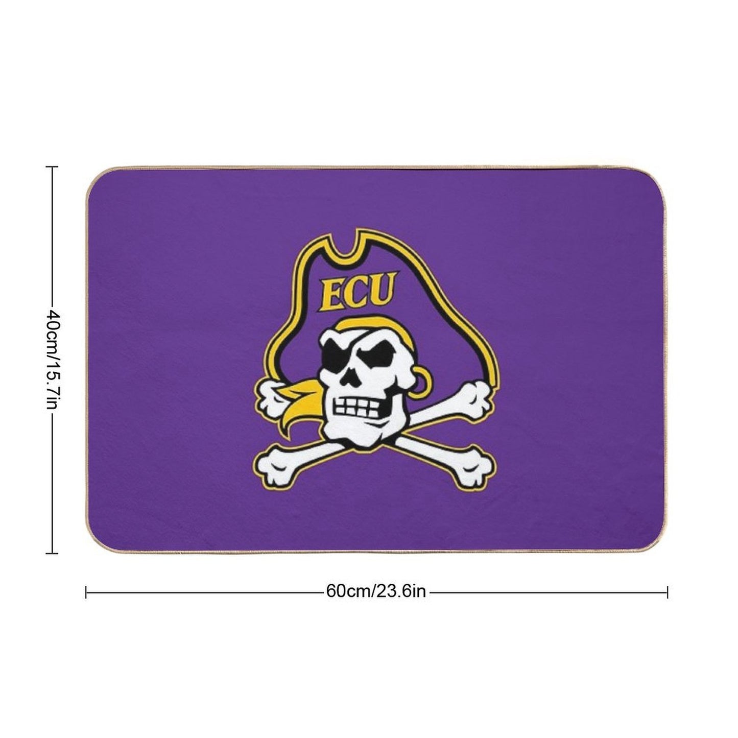 East Carolina Pirates Easy To Clean Bath Mat