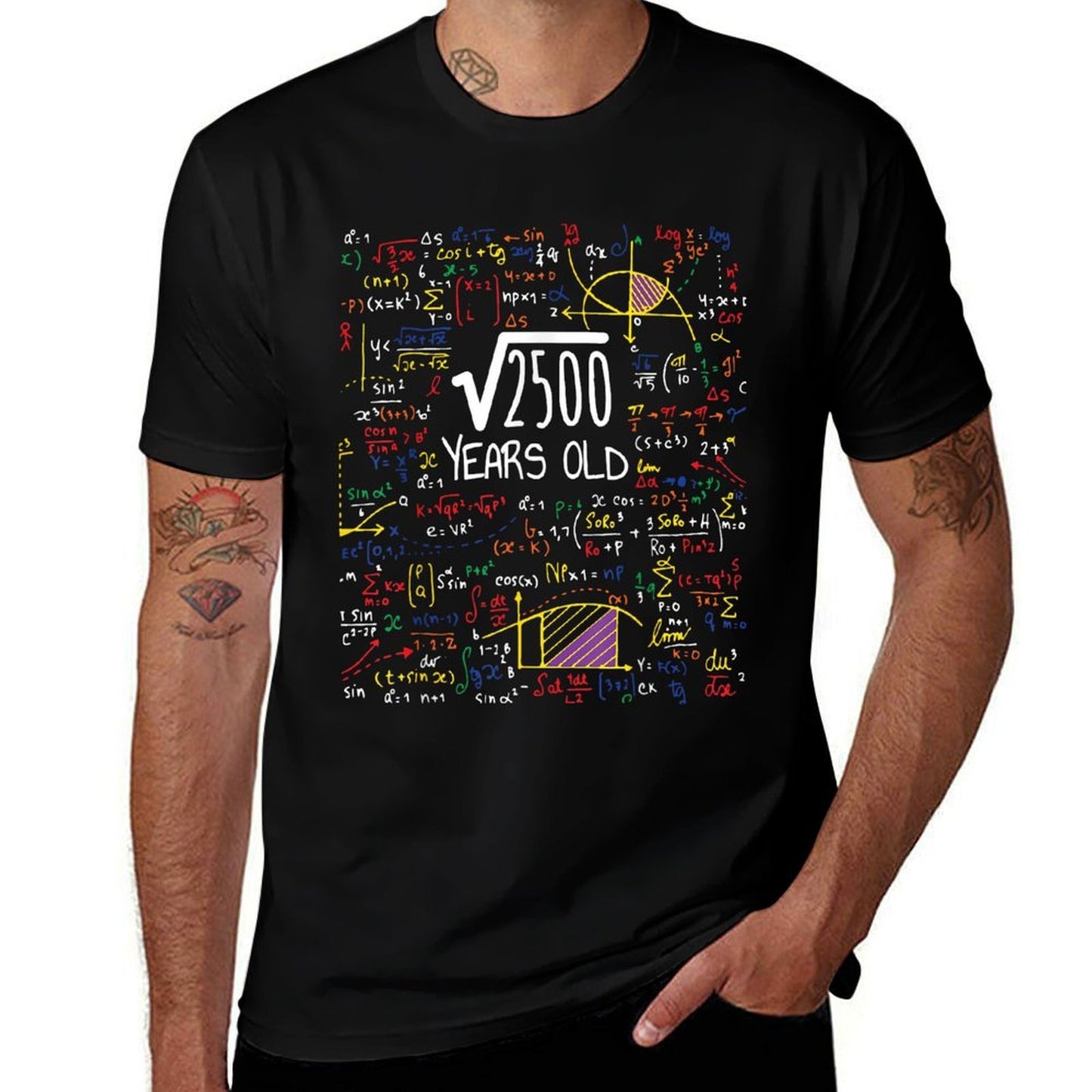 50th Birthday Square Root Of 2500 50 Years Old Math Lover Wrinkle-resistant T-Shirt