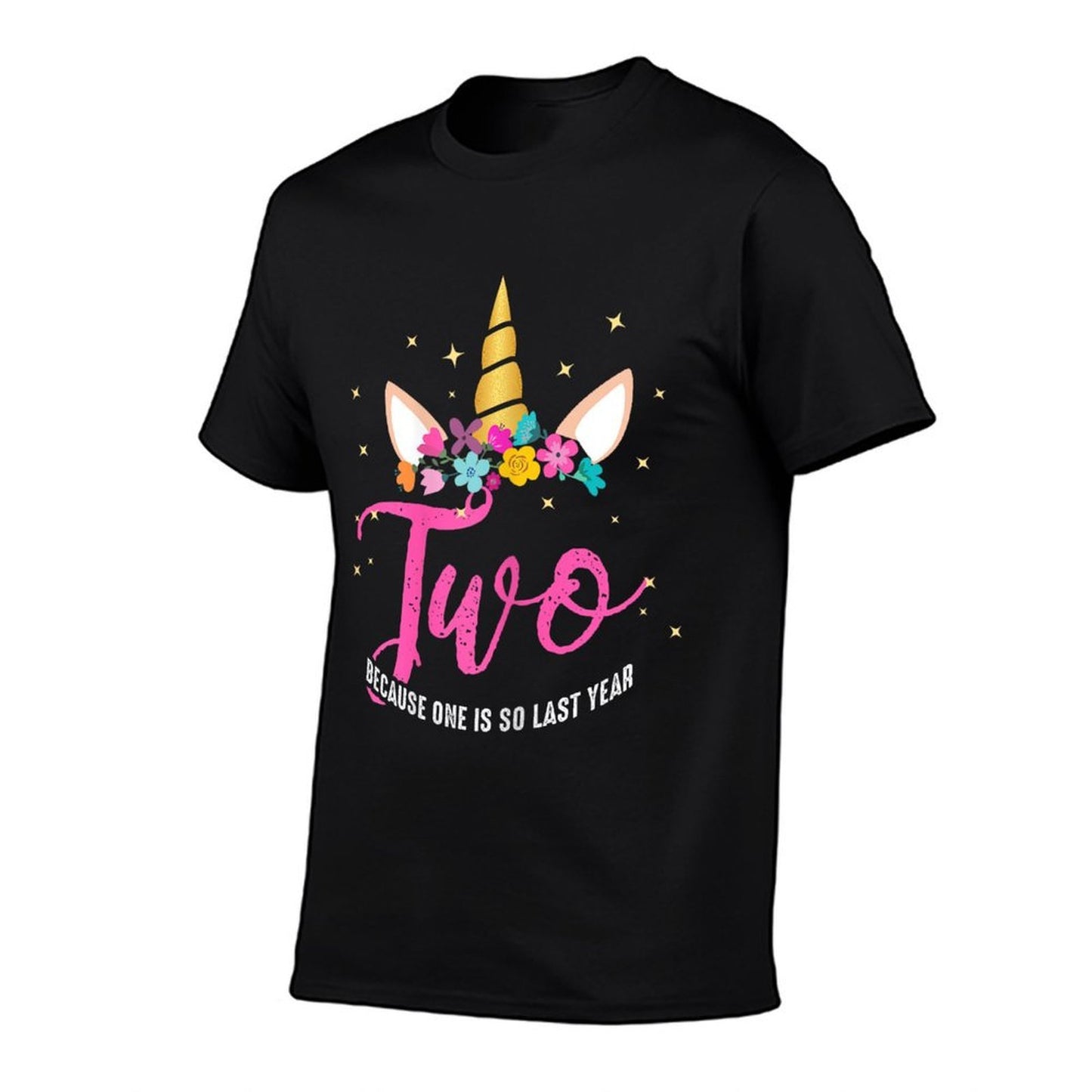 2 Years Old Birthday Girl Gifts Unicorn 2nd Birthday Fade-proof Color T-Shirt