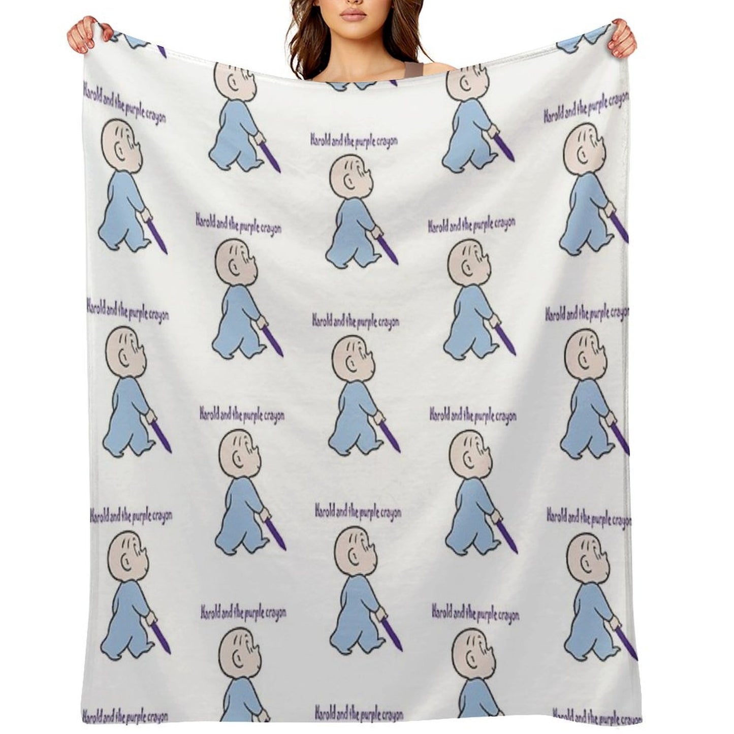 Harold And The Purple Crayon Shrink-resistant Throw Blanket