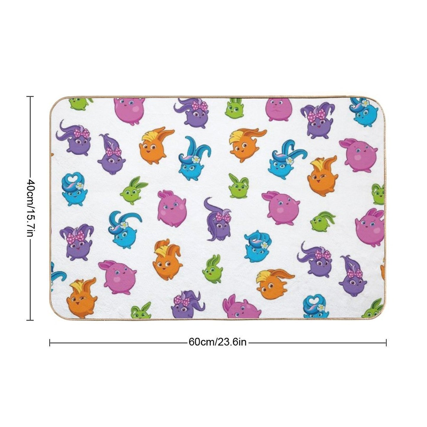 Sunny Bunnies Pattern NEW Stain-Proof Bath Mat