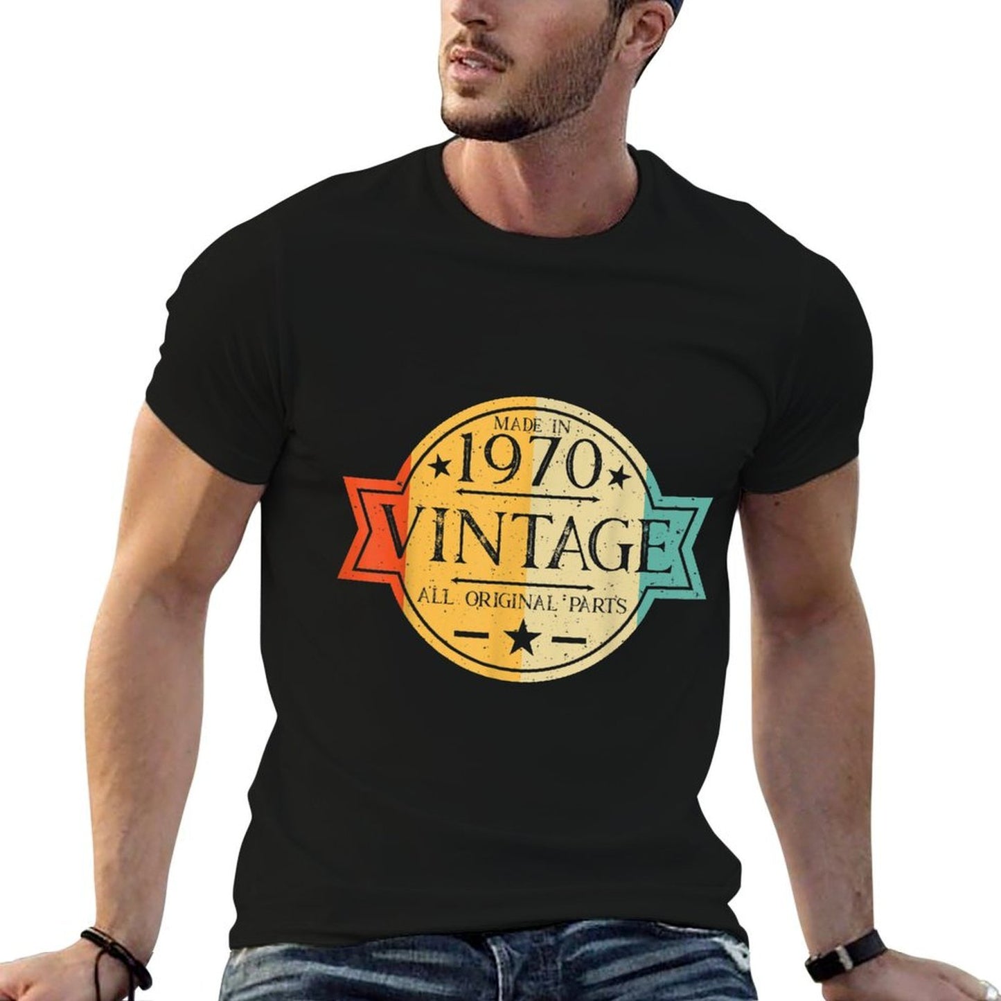 Classic 50th Birthday Gift For Men Women Vintage 1970 Funny Graphic-printed T-Shirt
