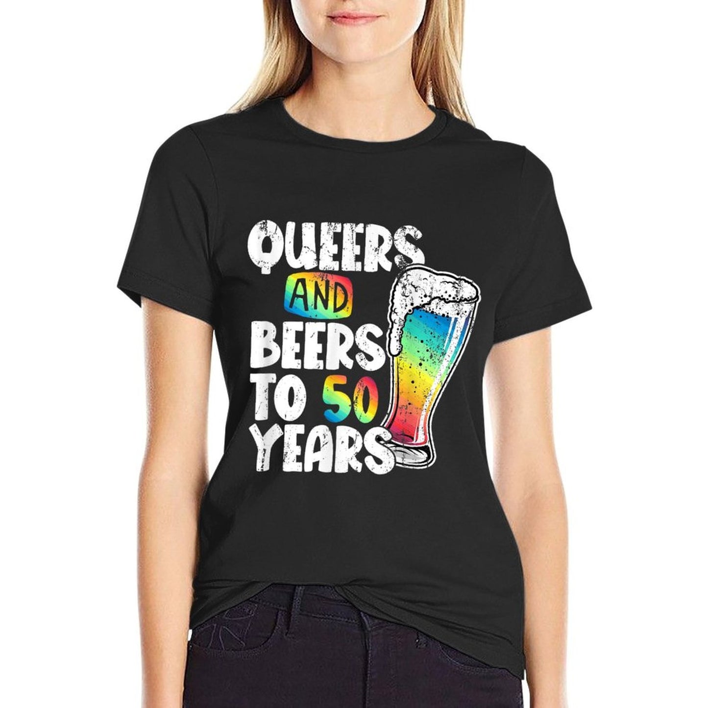Queers And Beers to 50 Years, 50th Birthday Gay Pride LGBTQ Soft T-Shirt