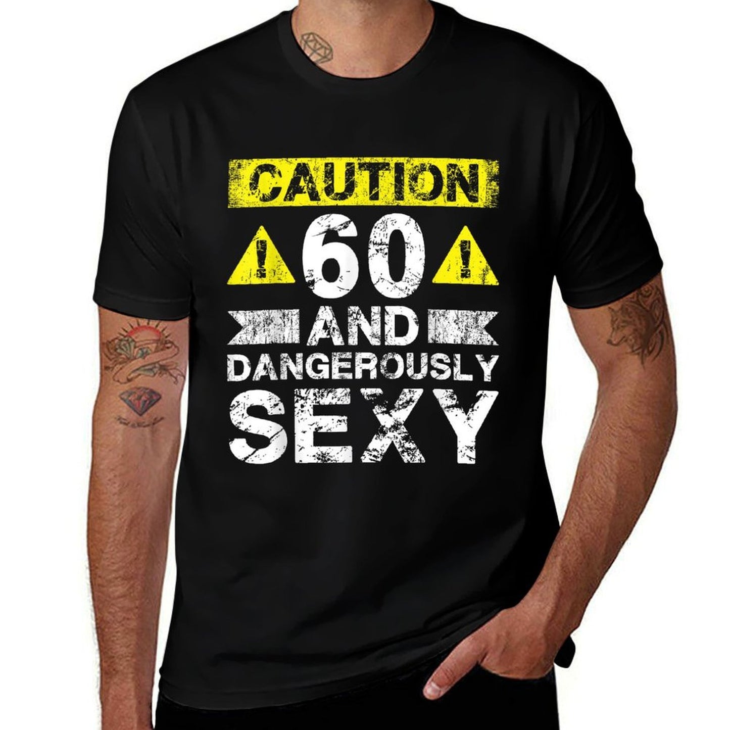 60 And Dangerously Sexy - 60 Year Old Funny 60th Birthday Wrinkle-resistant T-Shirt