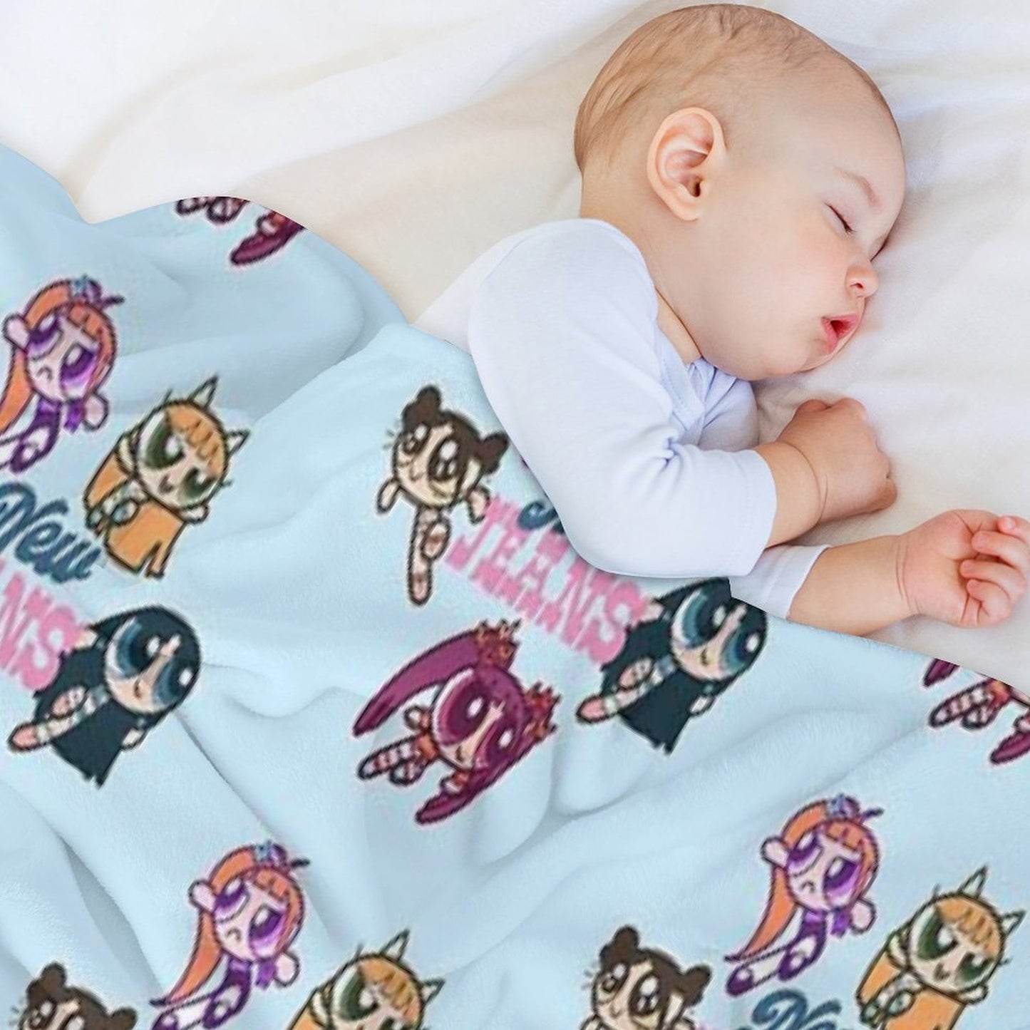 NewJeans Powerpuff Girls Lightweight Throw Blanket