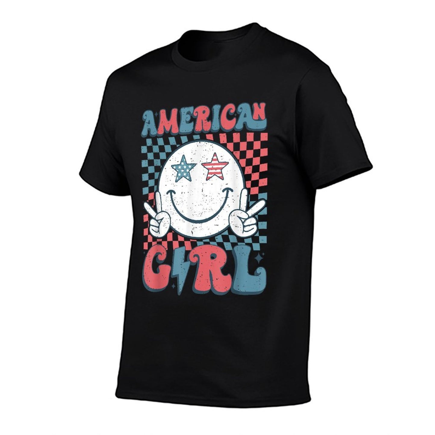 Retro Groovy 4th of July Girlsns Women American Girls  Classic T-Shirt