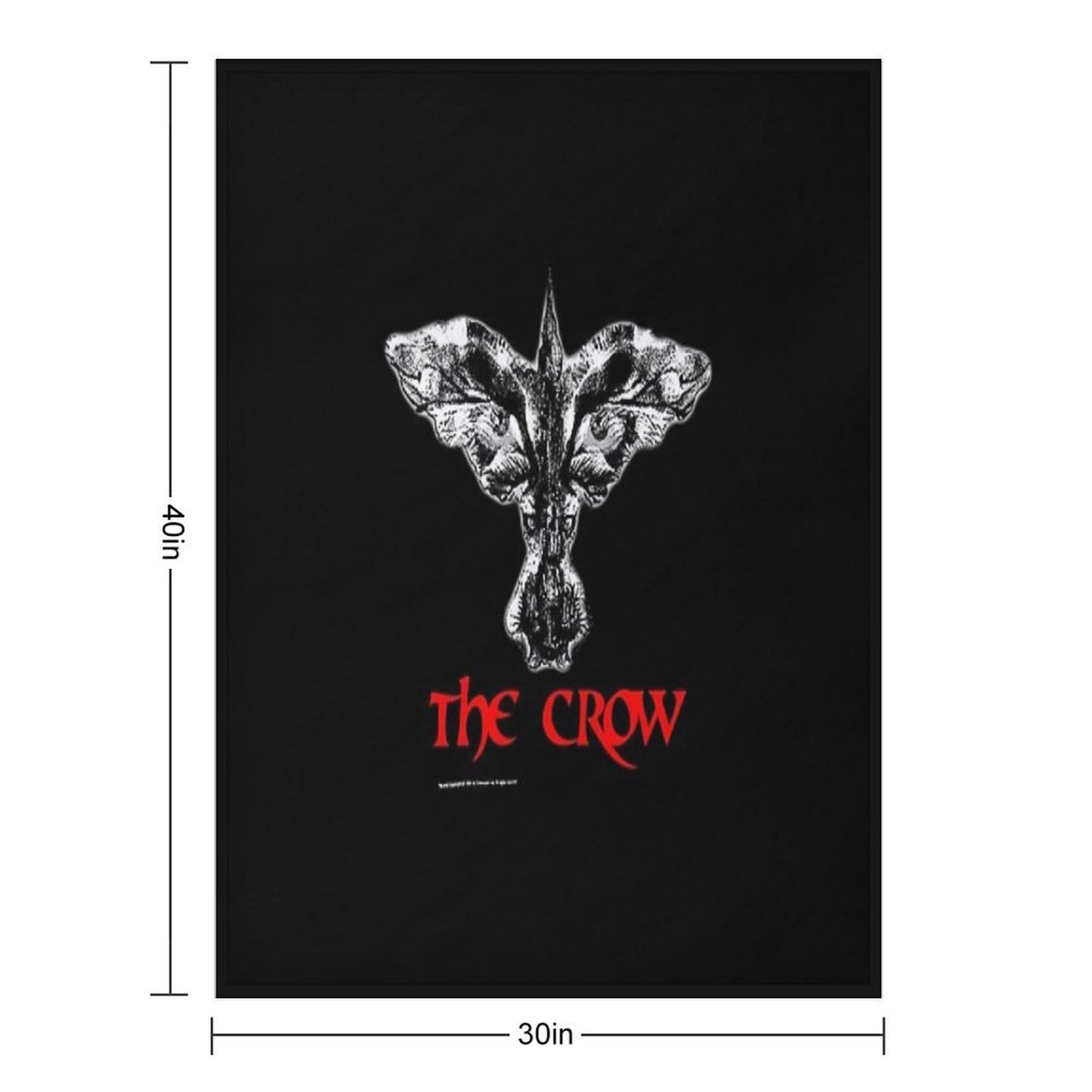 Vintage-1994-The-Crow-Deadstock Plush Throw Blanket