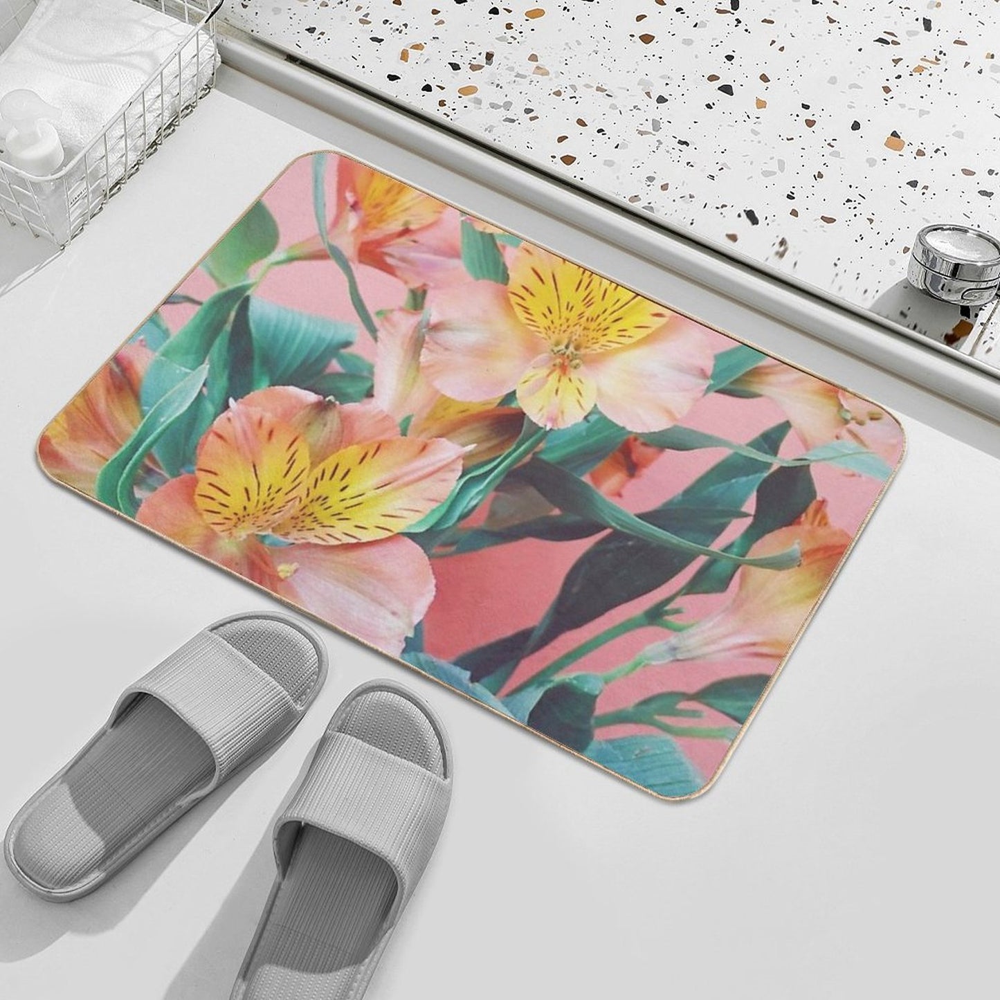 Spring Bouquet Eco-Friendly Bath Mat