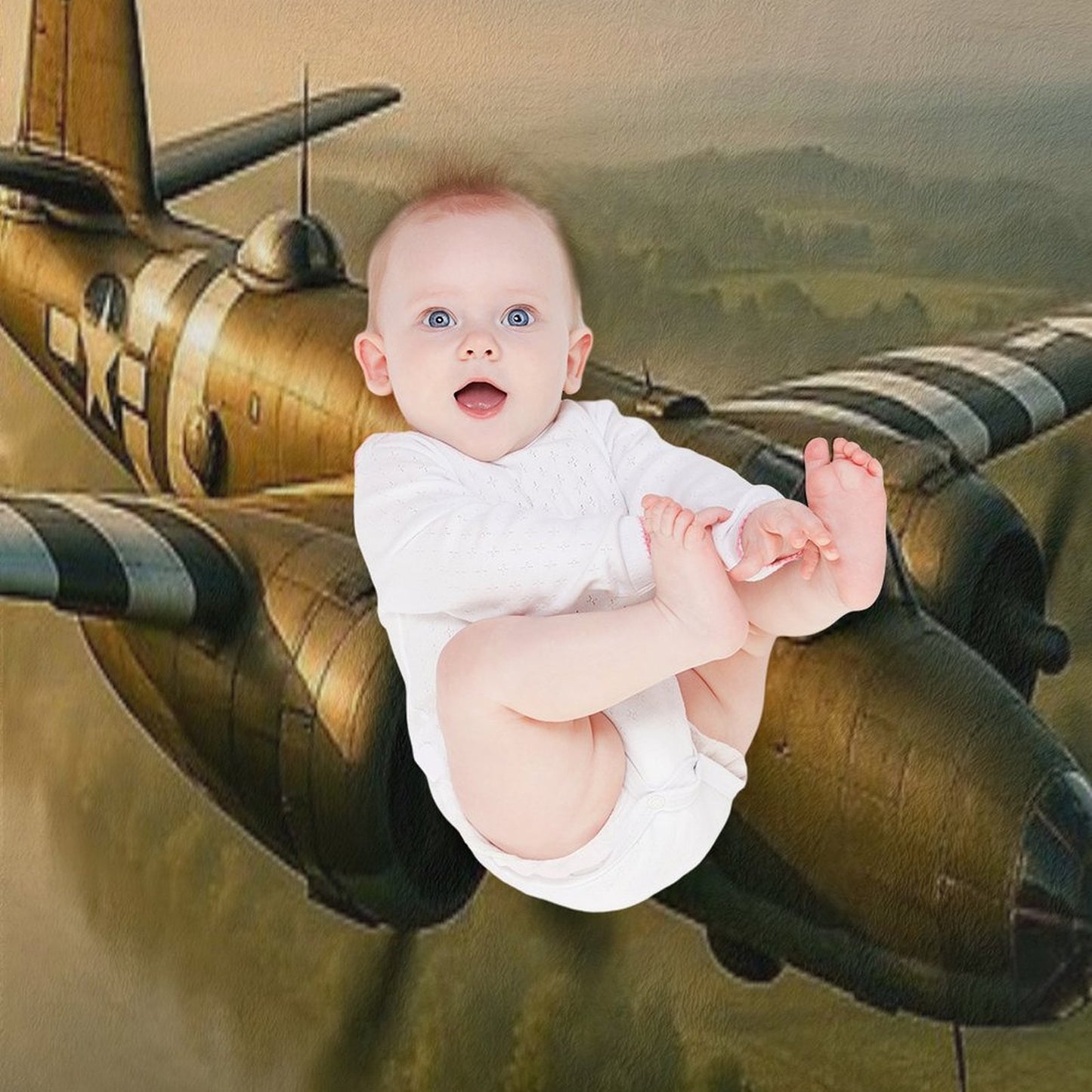 B-26 Marauder Skimming The Misty Valley All-season Throw Blanket