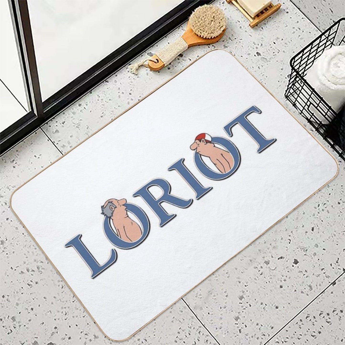 Loriot, Gentlemen in The Bathroom Non-Slip Bath Mat