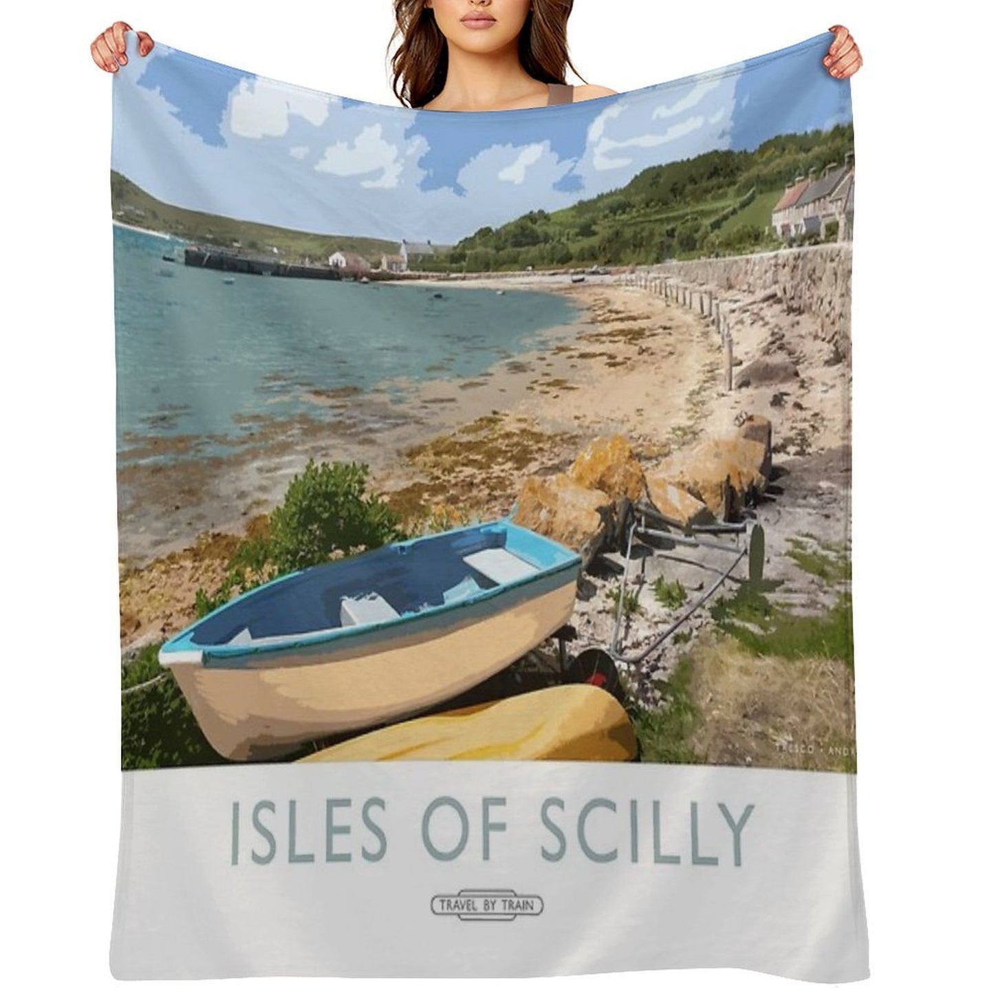 Isles of Scilly Sustainable Throw Blanket