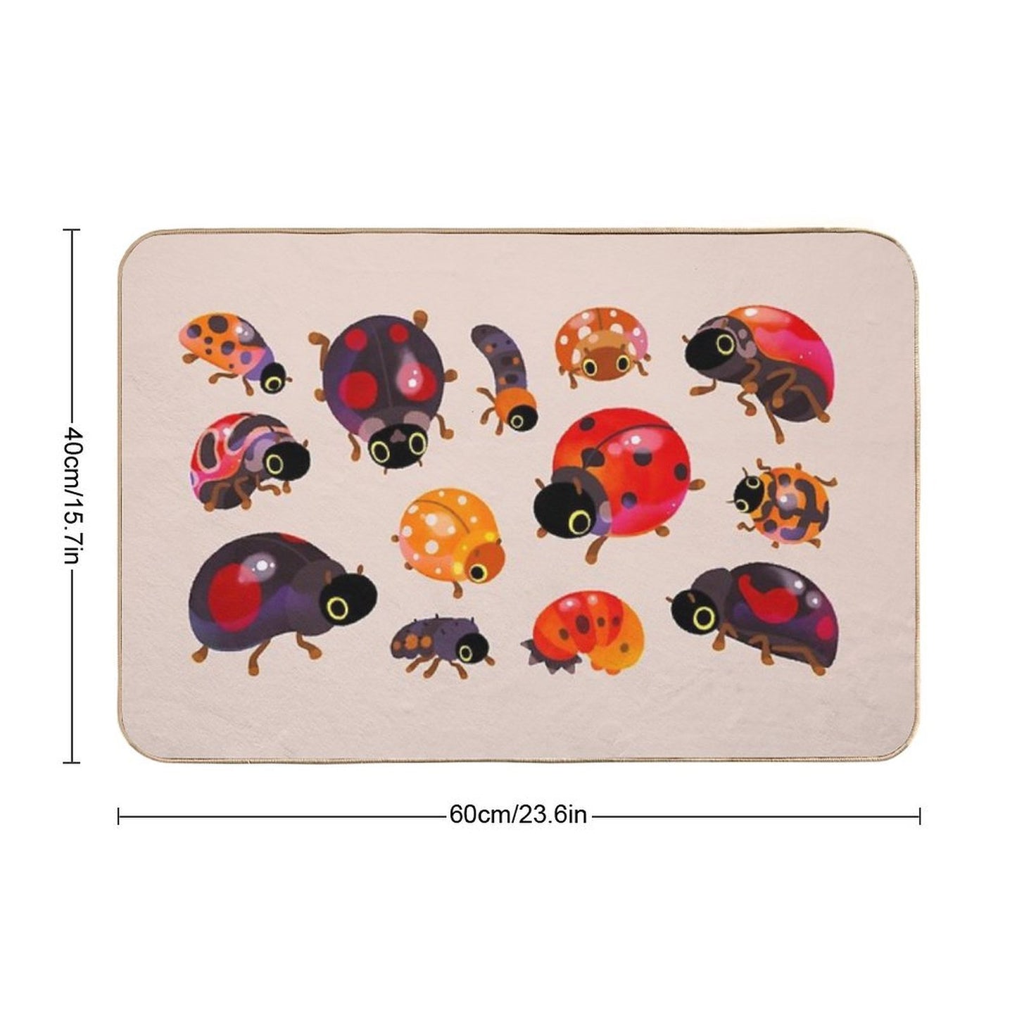 Lady Beetles Toxin-Free Bath Mat