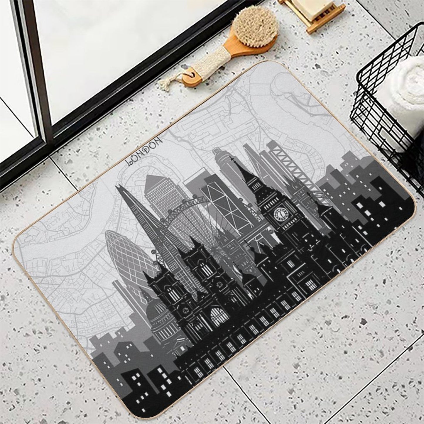 London Skyline Easy Maintenance Bath Mat