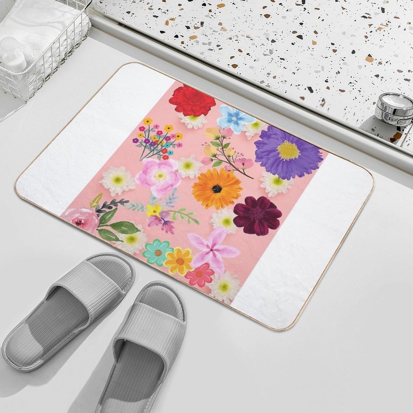 Flowers Just Flowers Multi-Purpose Bath Mat