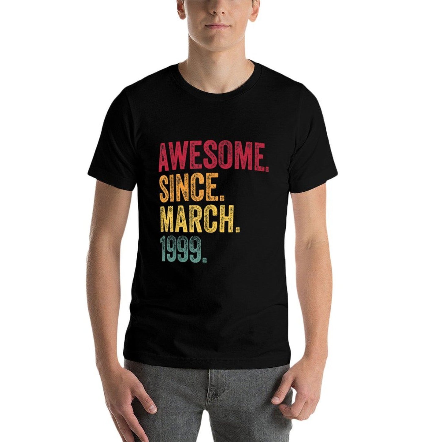 21 Years Old Awesome Since March 1999 21st Birthday Gift Polyester Blend T-Shirt