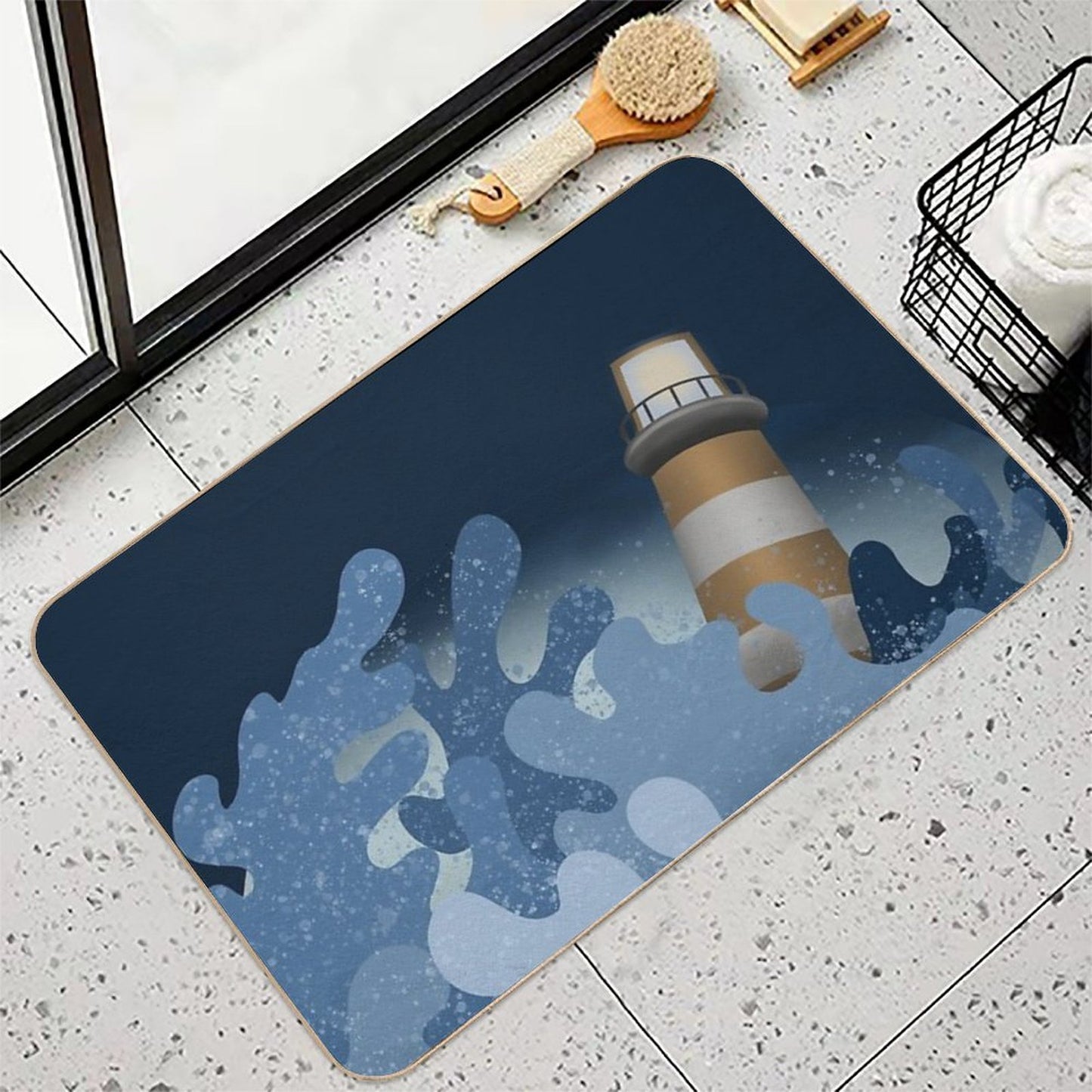 Storm Waves Repositionable Bath Mat