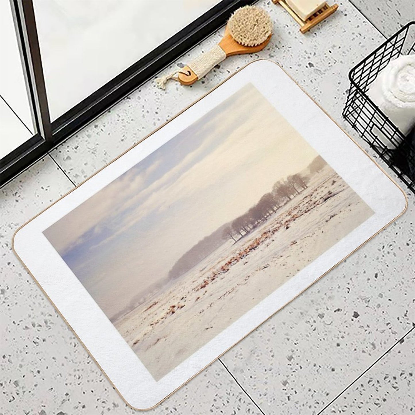 Snowy Valley  Stain-Proof Bath Mat