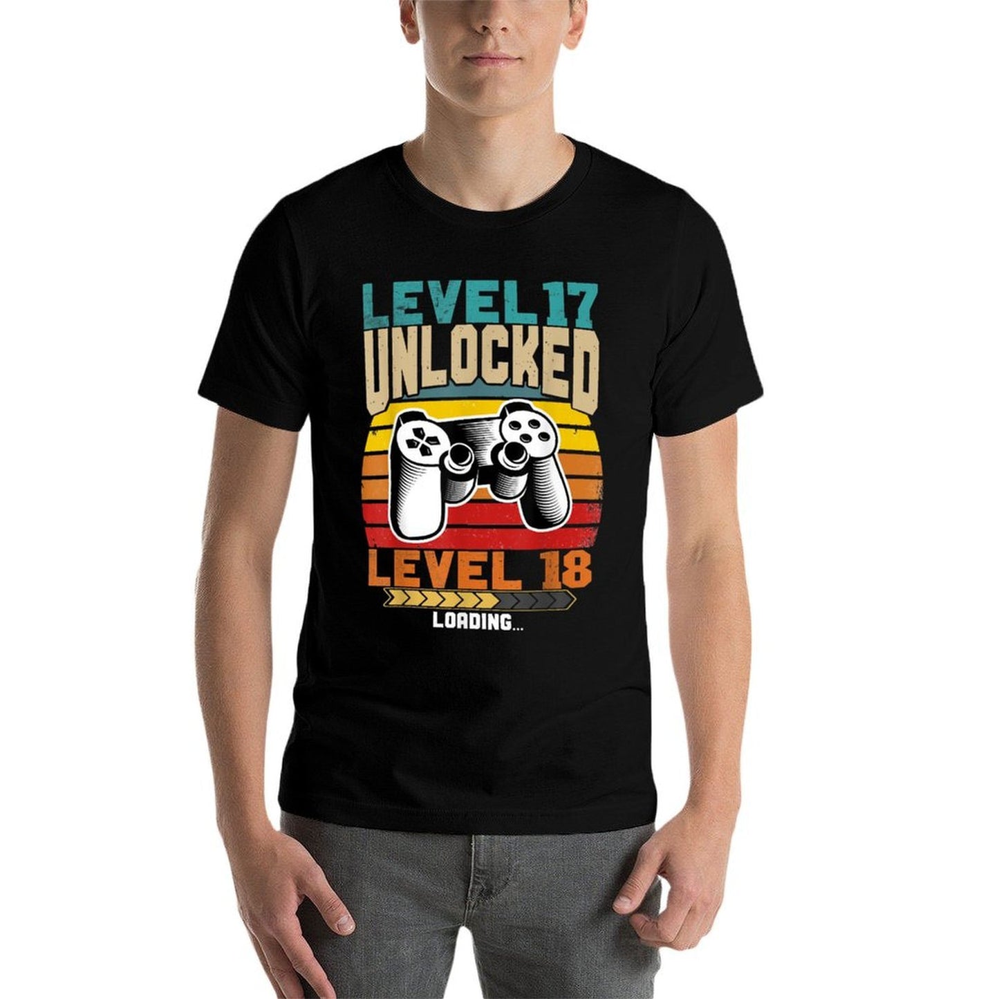 Level 17 Unlocked Level 18 Loading 17th Birthday Polyester Blend T-Shirt