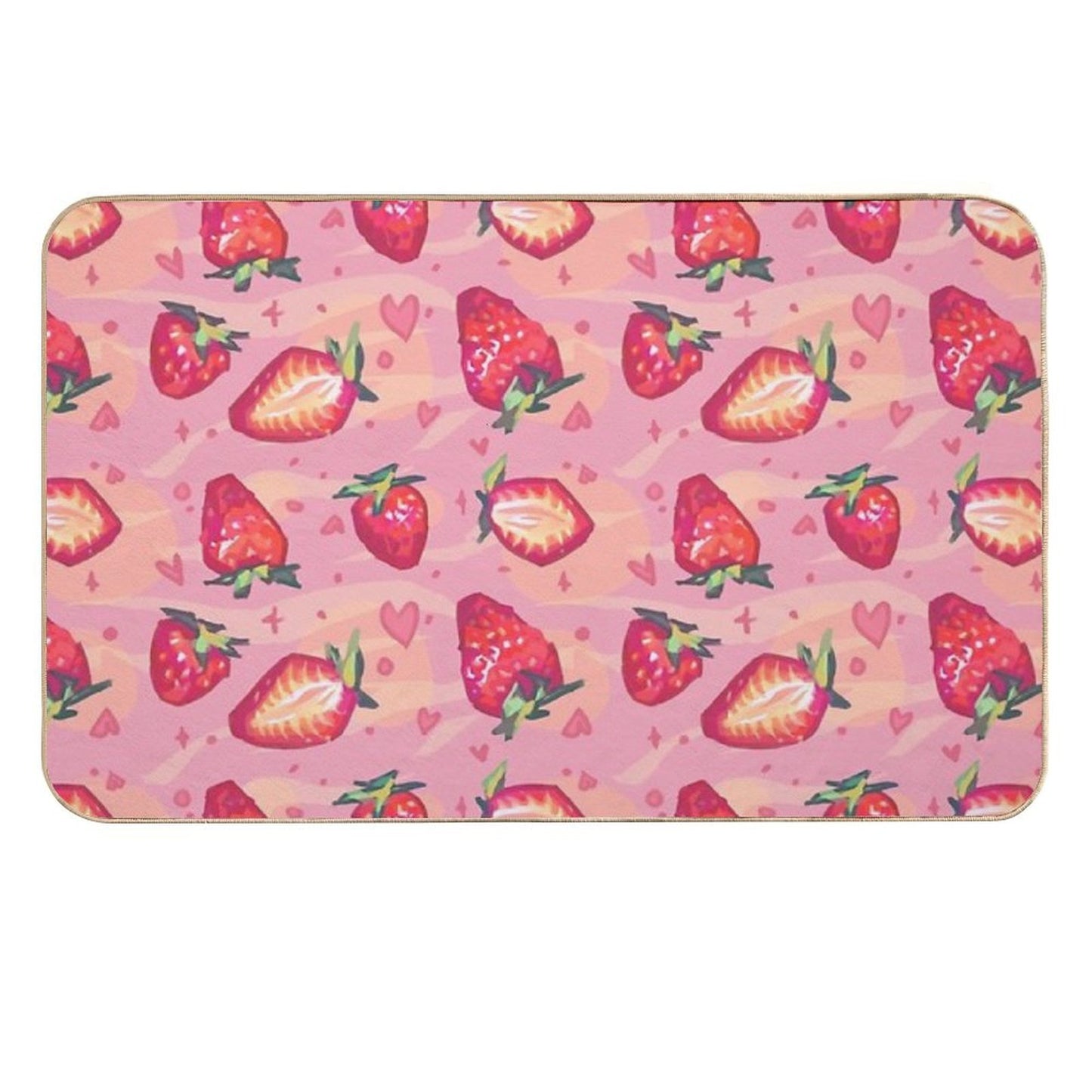 Sweet Strawberry Pet-Safe Bath Mat