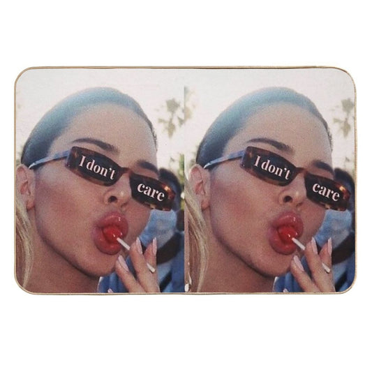 Vogue I Dont Care Lollipop Aesthetic  Repositionable Bath Mat