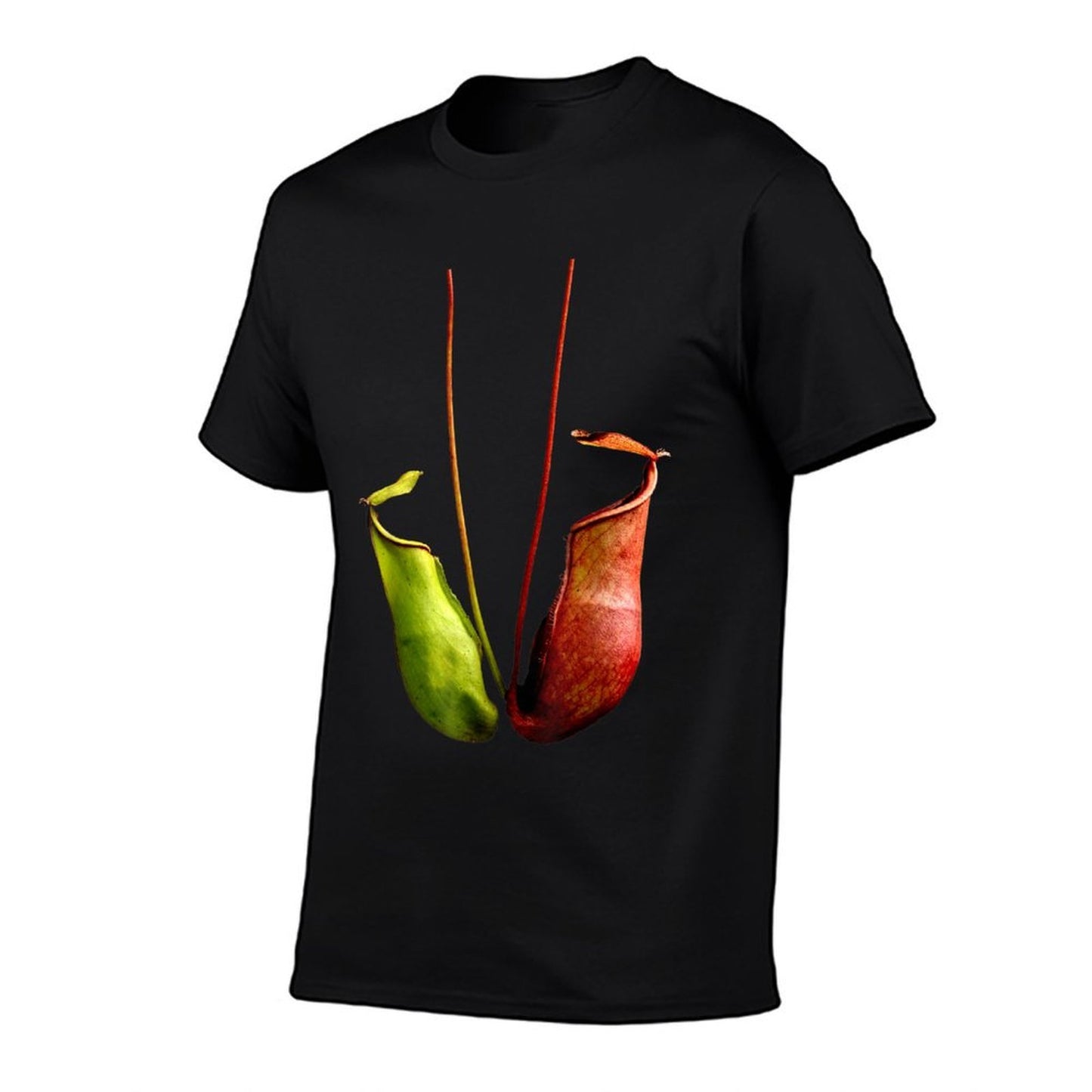 Tropical Pitcher Plant Botanical Drawing Nepenthes Polyester Blend T-Shirt