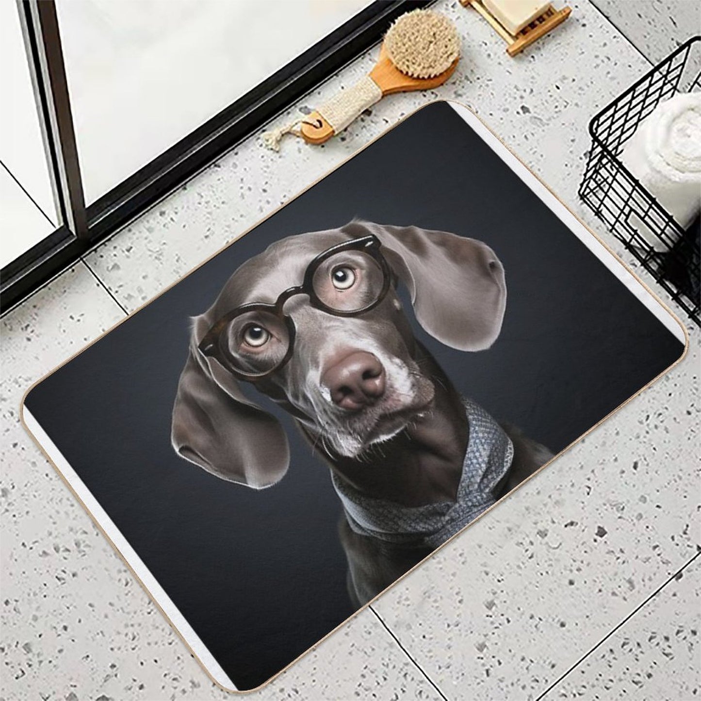 Mr Weimaraner Repositionable Bath Mat