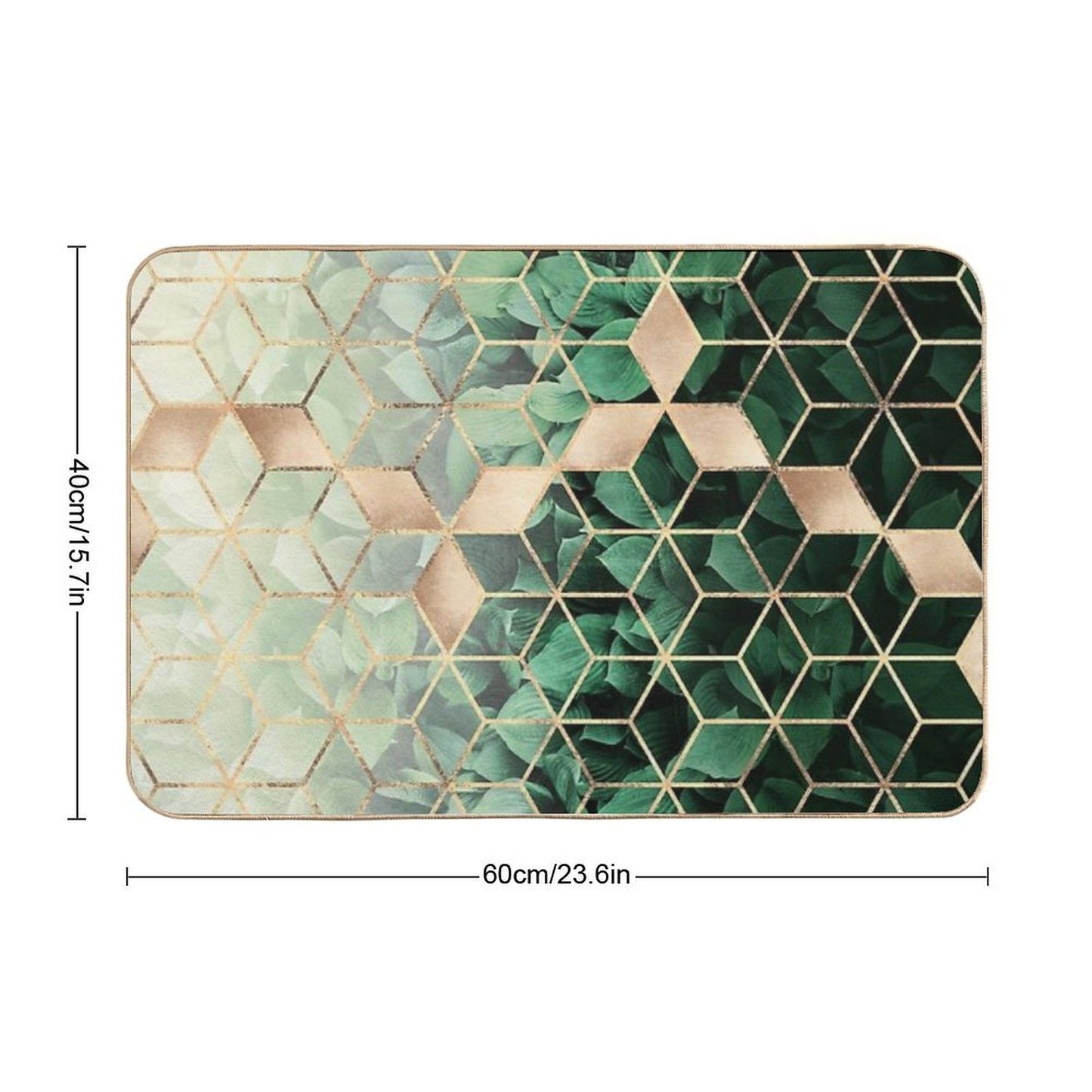 Leaves And Cubes Multi-Purpose Bath Mat