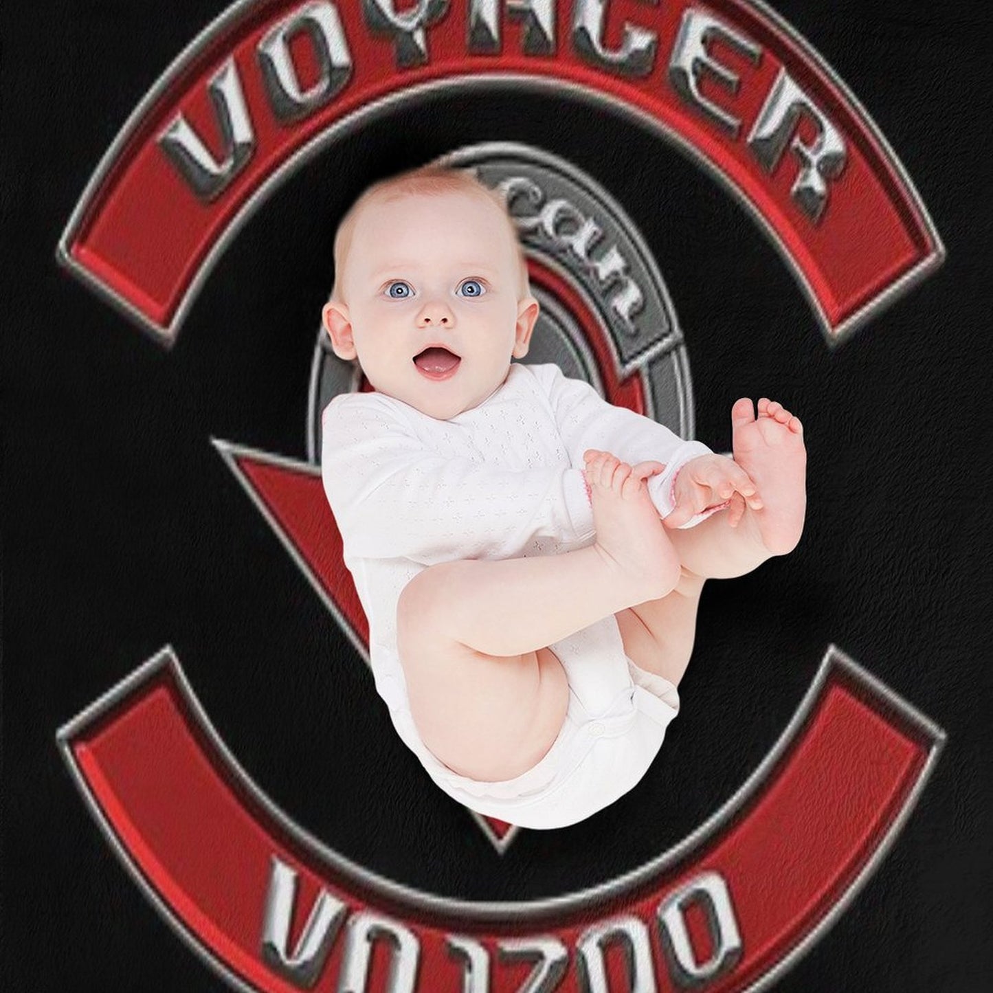 Chrome Patch Vulcan Voyager VN 1700 Anti-pilling Throw Blanket