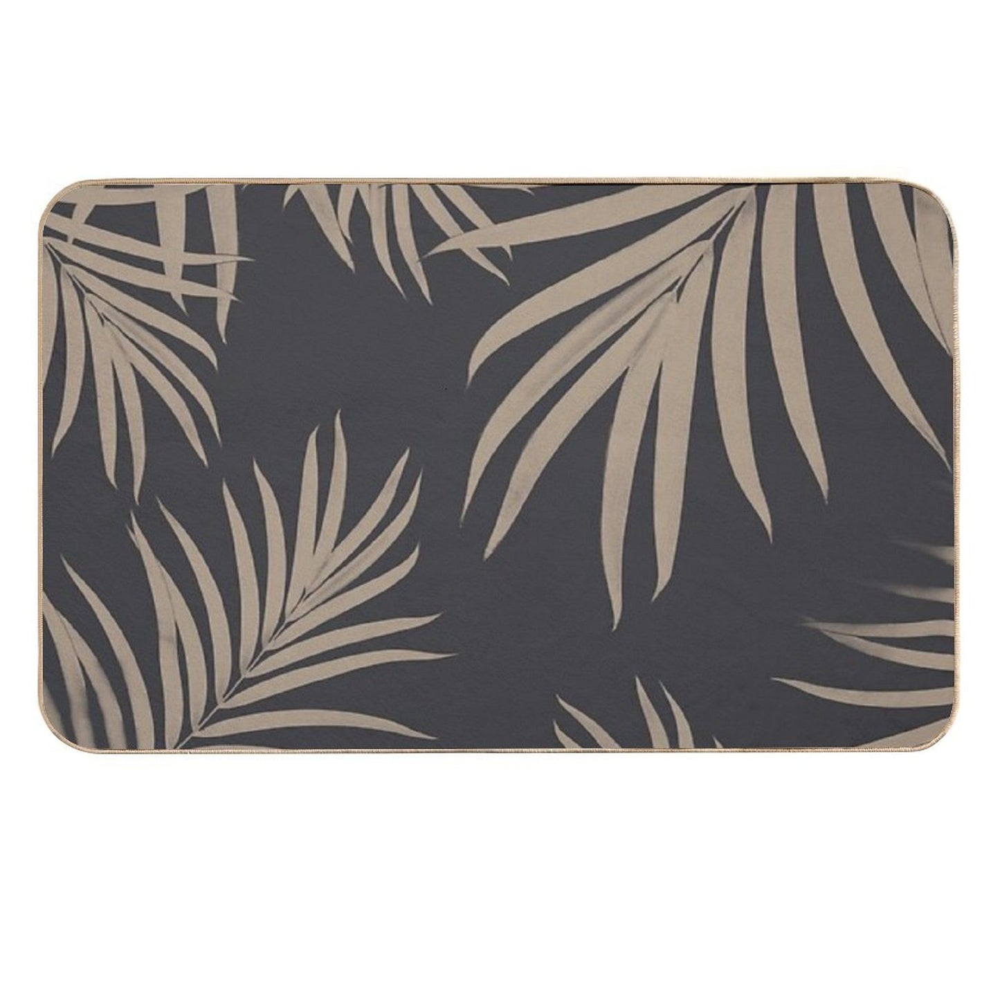 Palm Leaves Pattern Sepia Vibes #2 #tropical #decor #art Anti-Trip Bath Mat