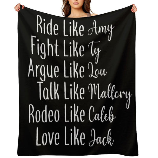 Ride Like Amy Plush Throw Blanket