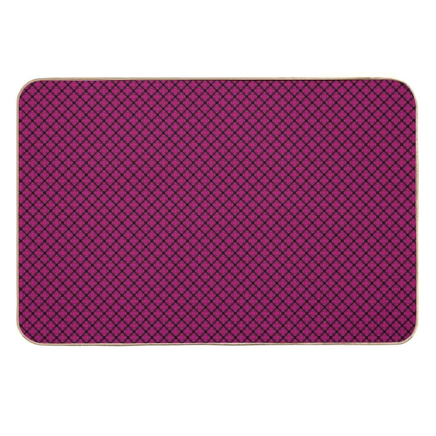 Pink And Black Medallions Slip-Resistant Bath Mat