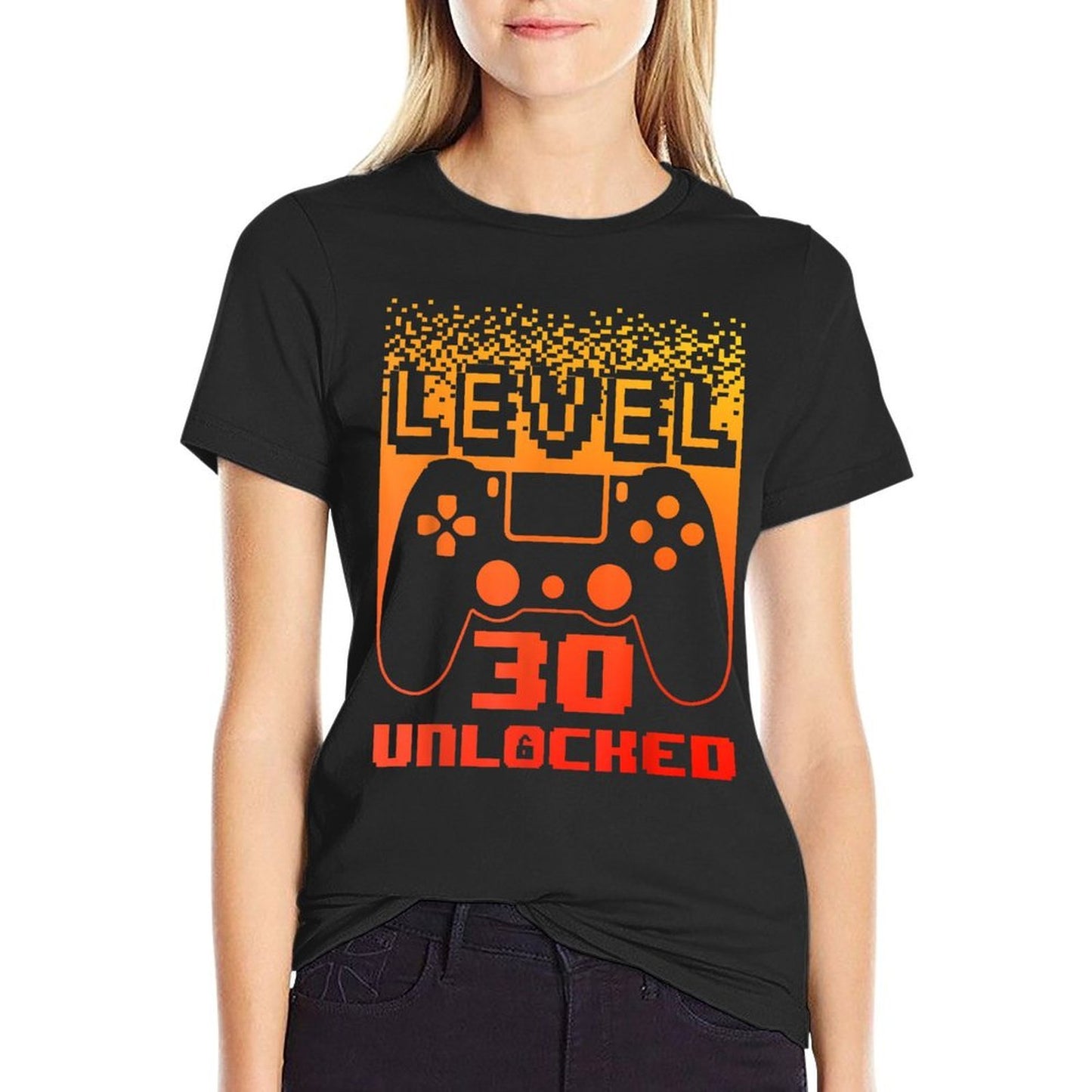 30th Birthday For Men Level 30 Unlocked Gamer 30 Year Old Durable T-Shirt