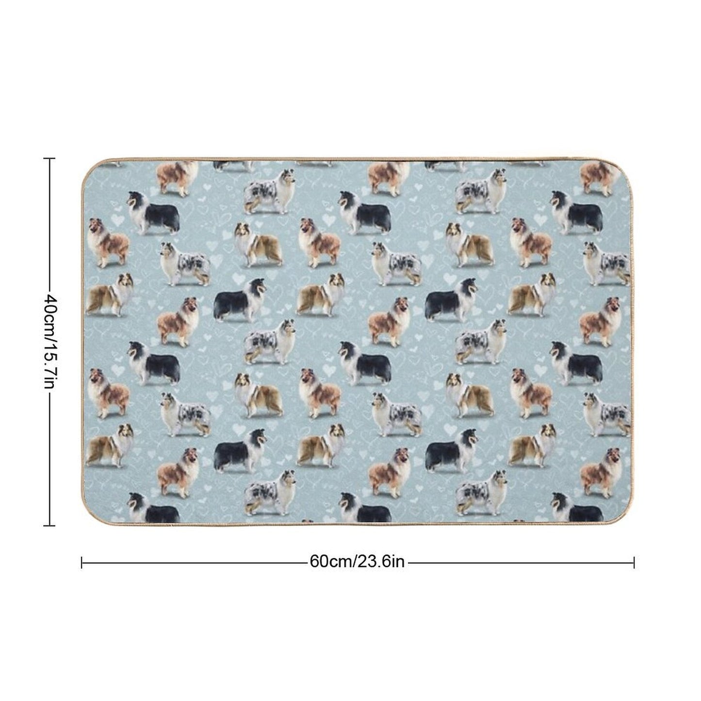 The Rough Collie Absorbent Bath Mat