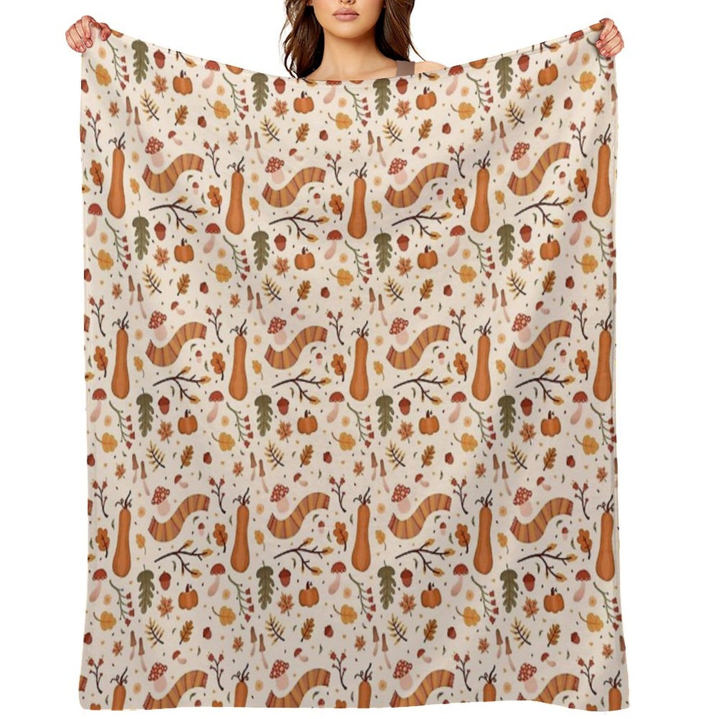 Warm Autumn Velvety-soft Throw Blanket