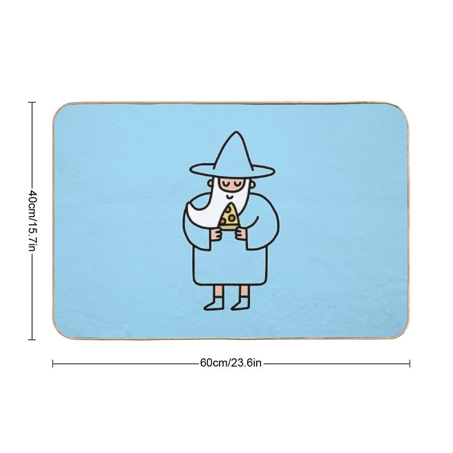 Wizard Pizza Easy To Clean Bath Mat