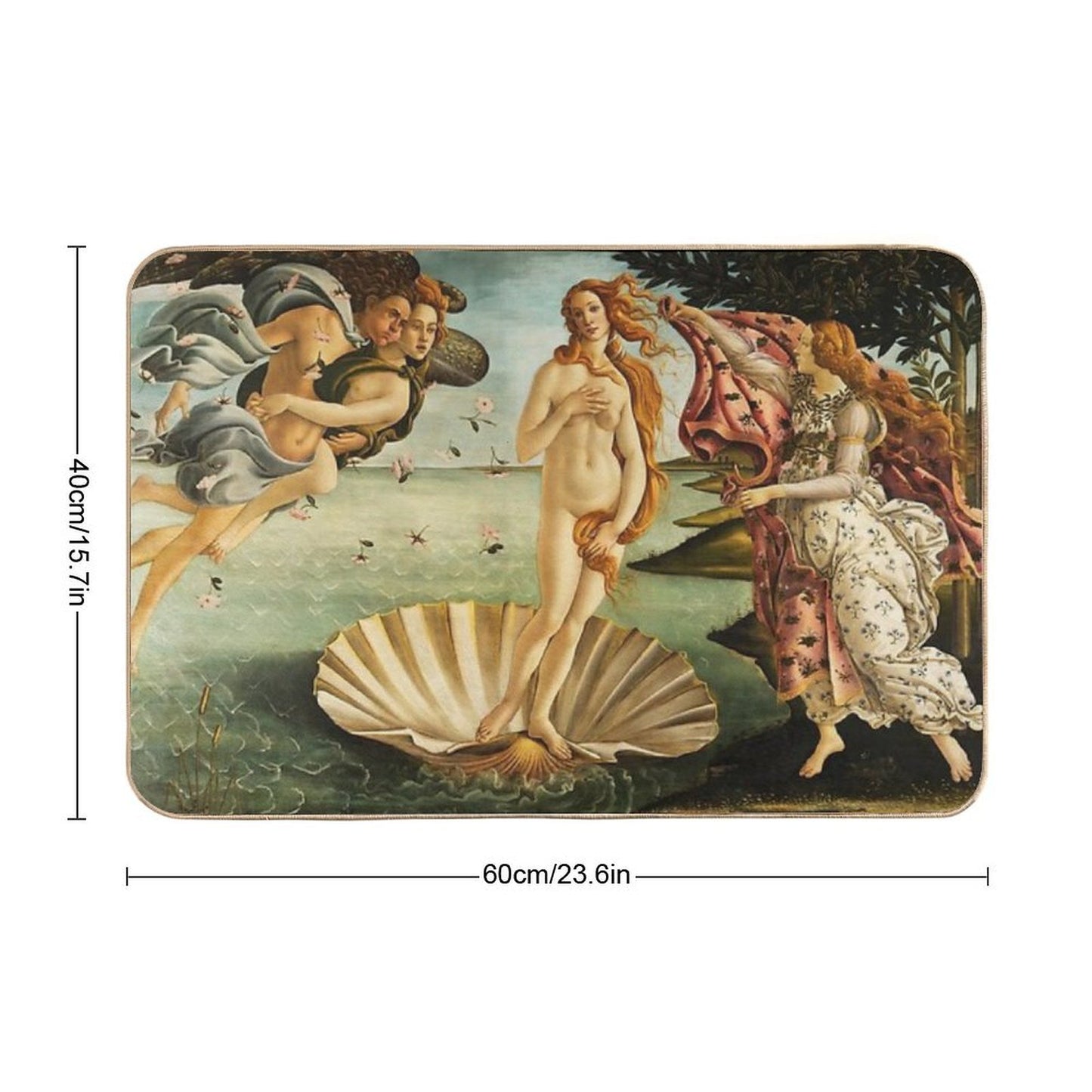 The Birth of Venus by Botticelli Fade-Resistant Bath Mat