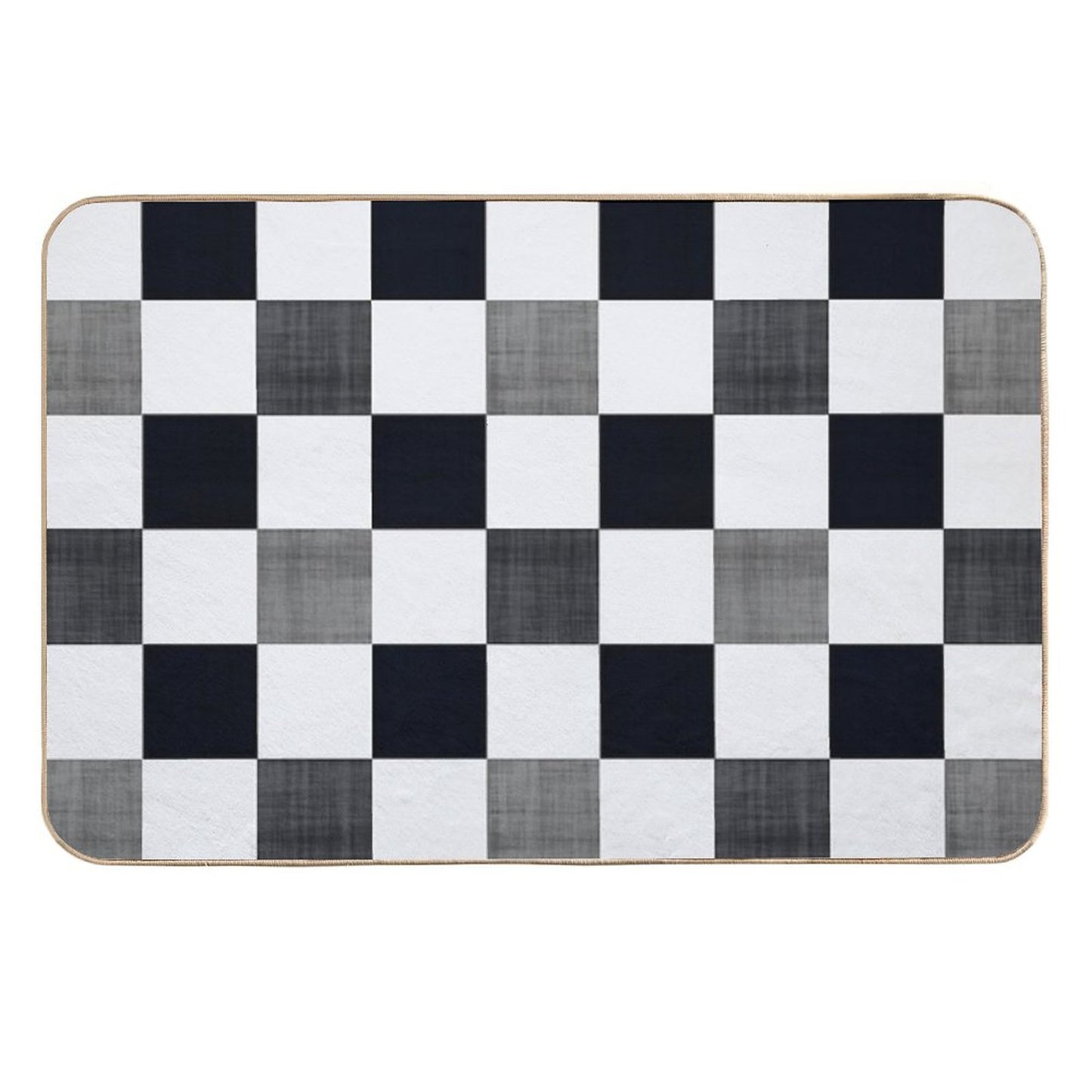 Ska Gingham Easy Maintenance Bath Mat