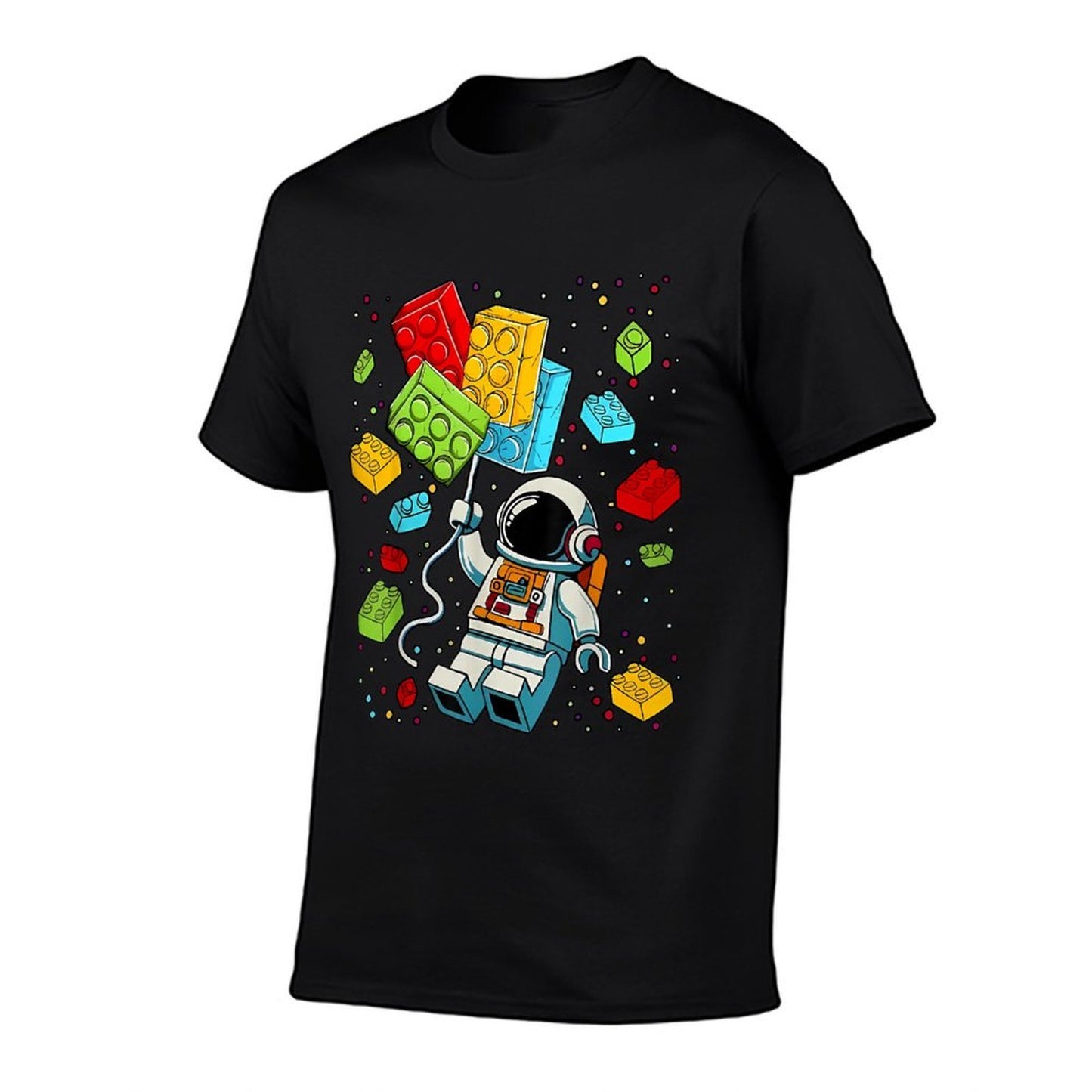 Space Astronaut Master Builder Building Blocks Boys Kids Moisture-wicking T-Shirt