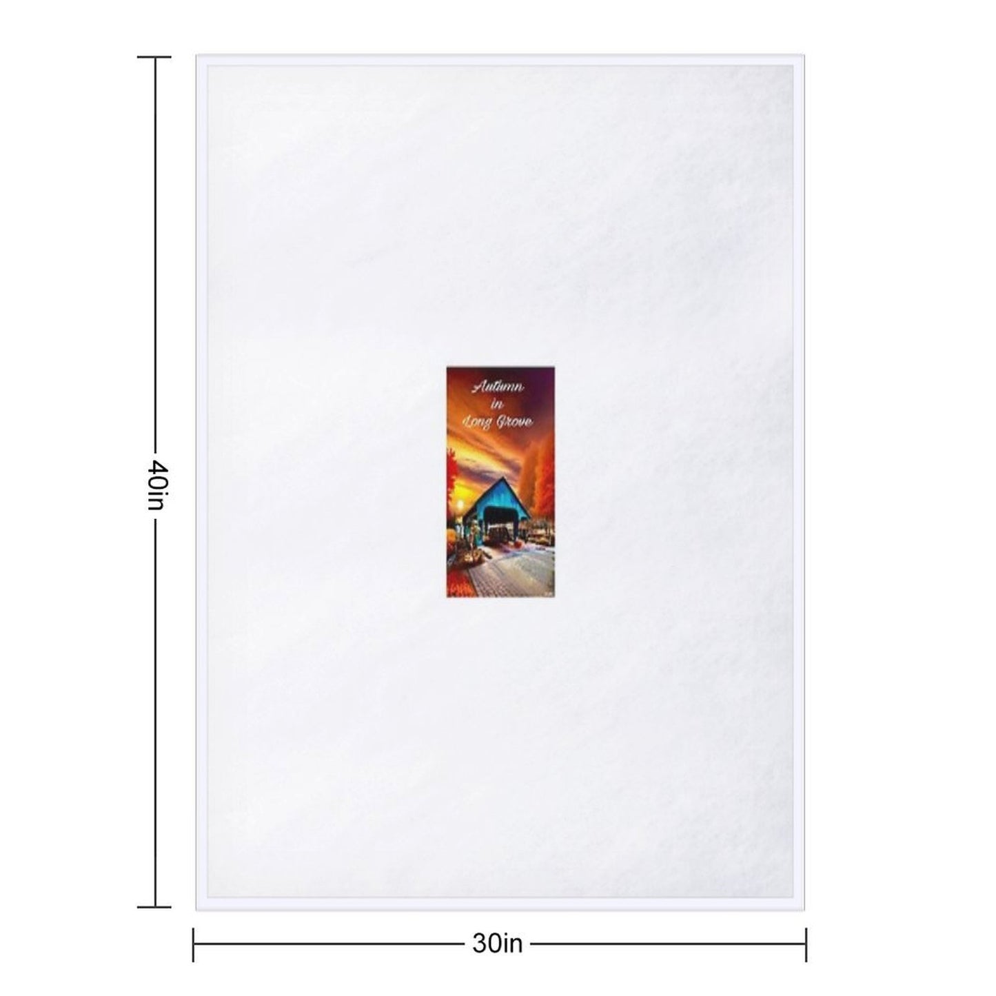 Long Grove, IL Sustainable Throw Blanket
