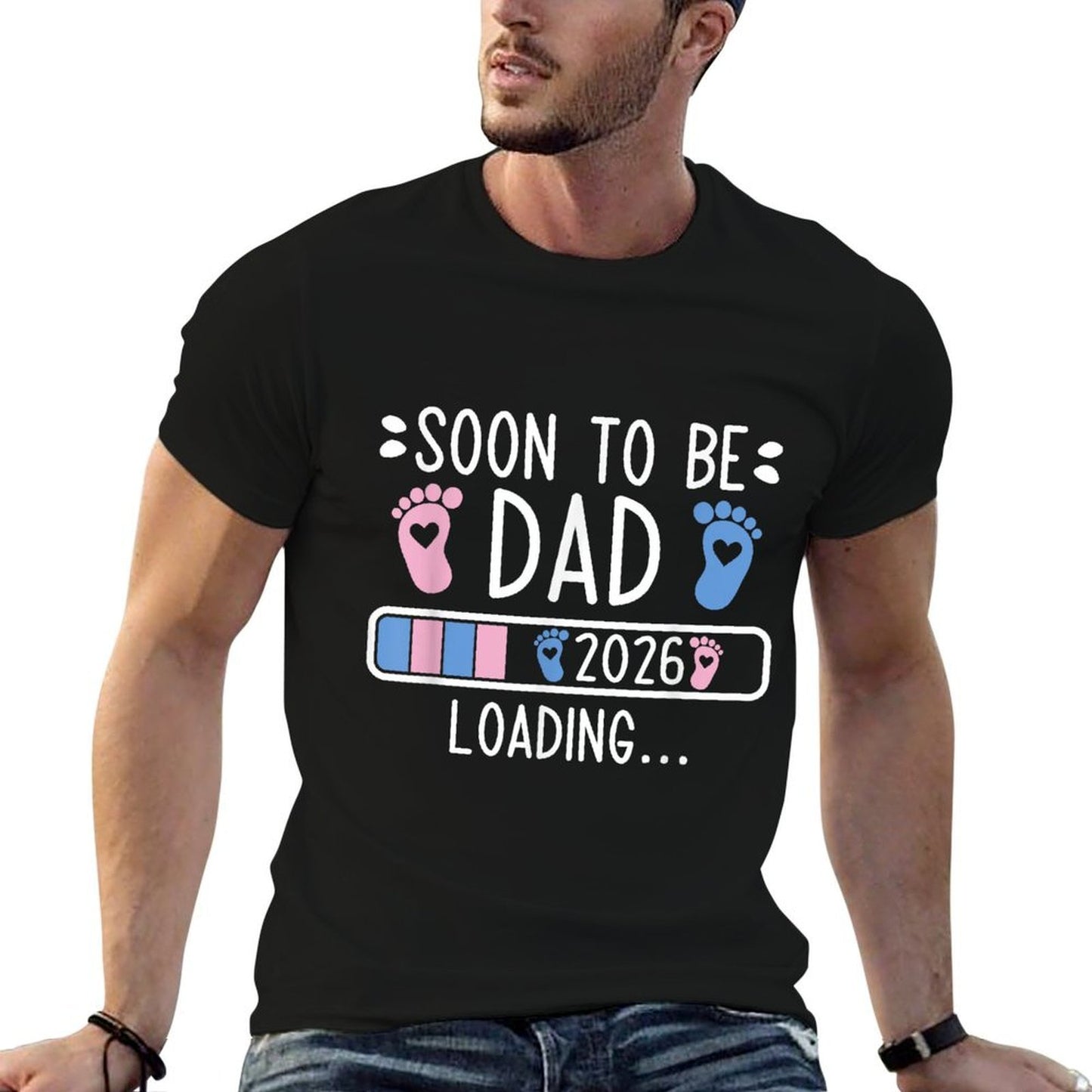 Soon to Be Dad 2026 Loading Pregnancy Announcement 2026  Lightweight T-Shirt