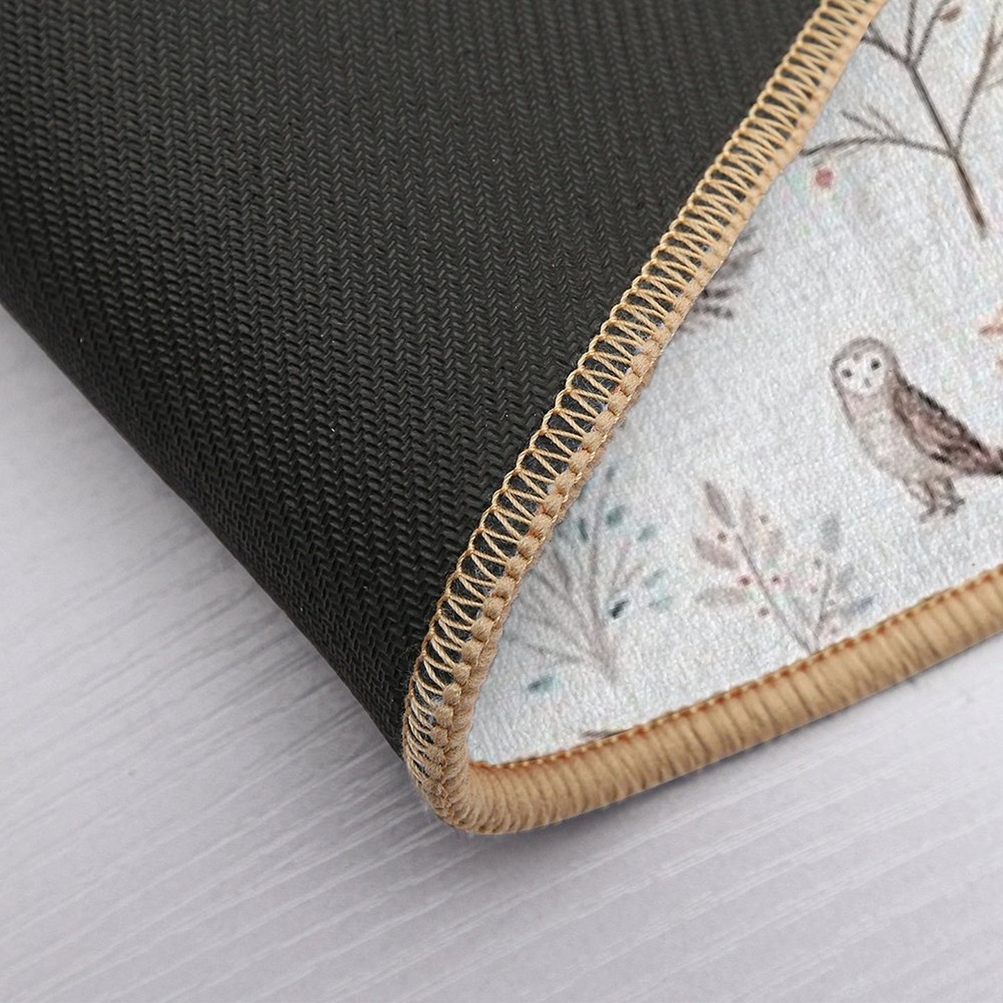 Magic Pastel Forest with Owls Non-Slip Bath Mat