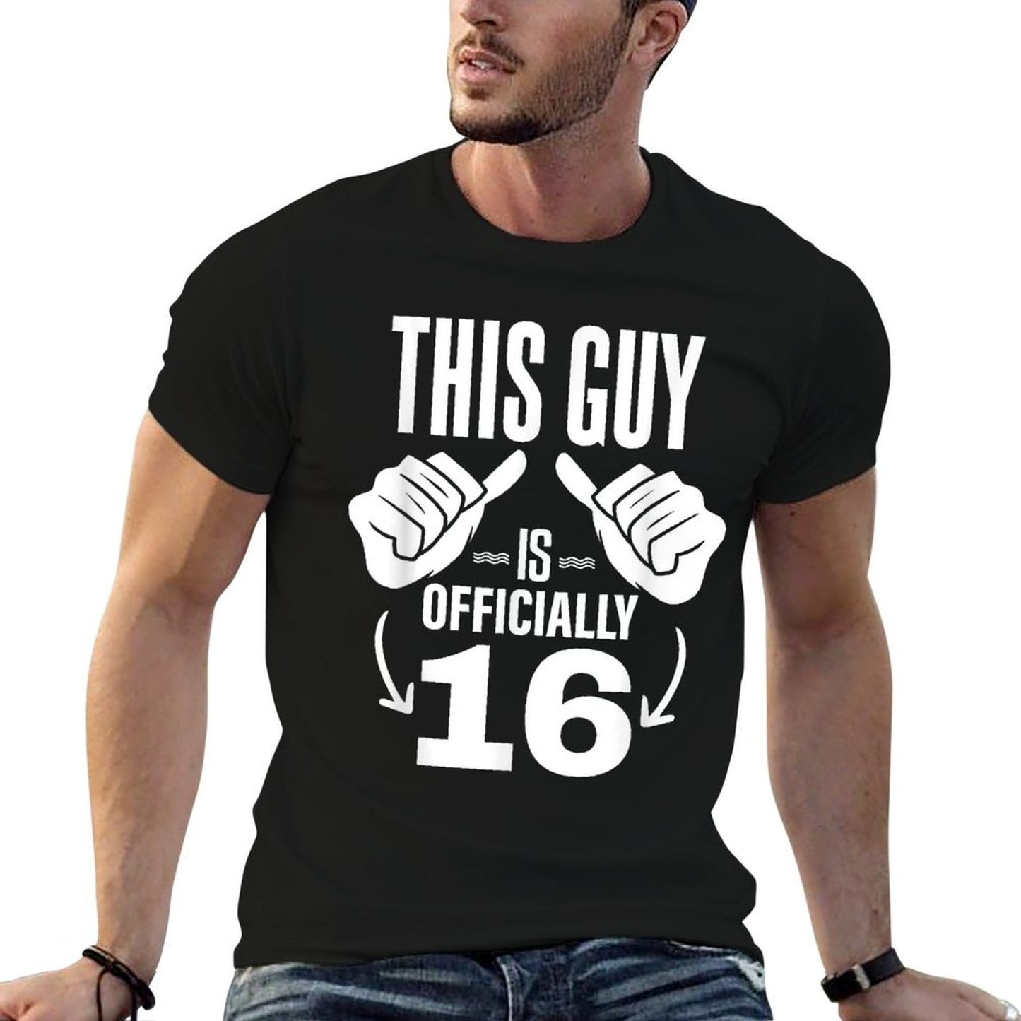 This Guy Is Officially 16 16th Birthday For Him High-quality Stitching T-Shirt