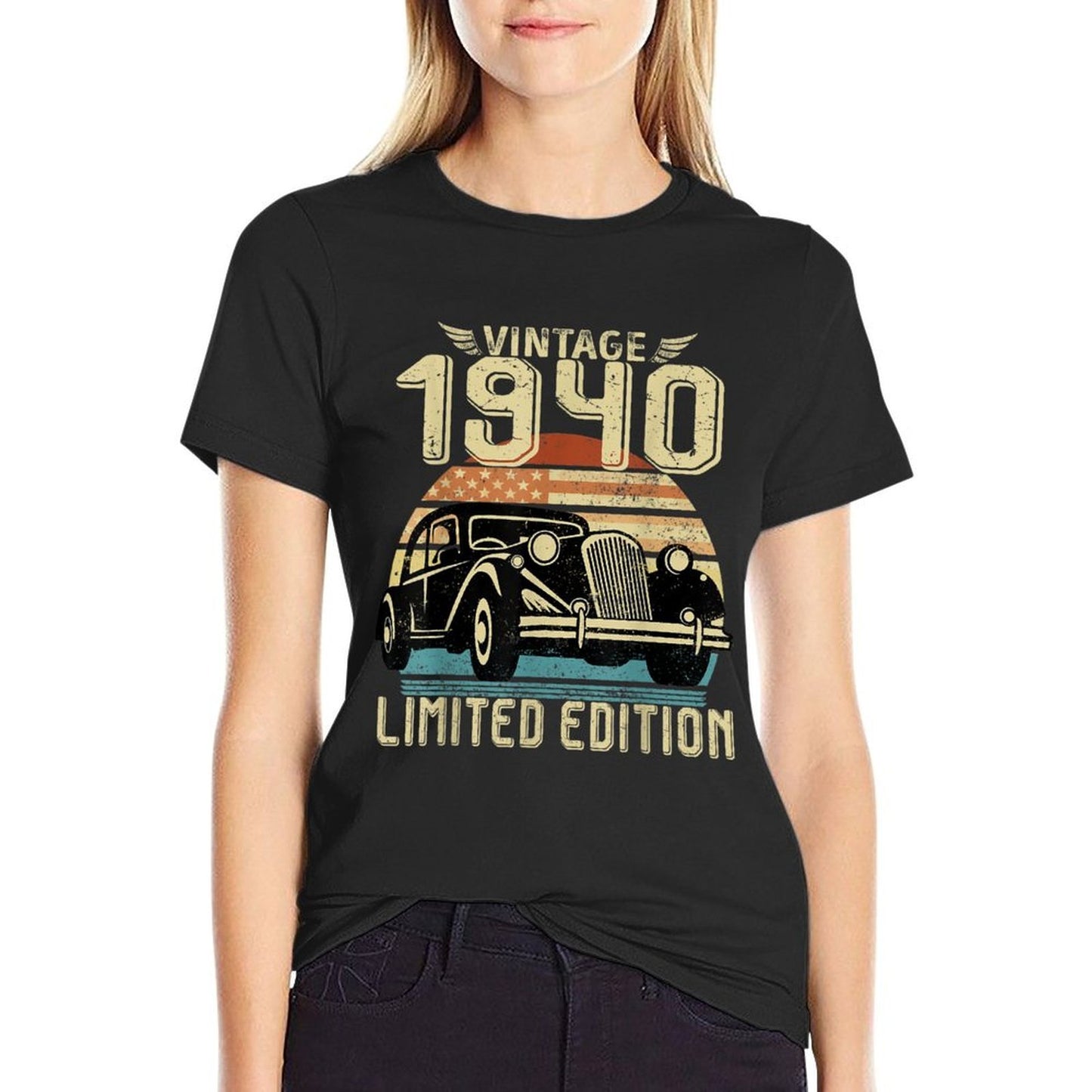 Vintage 1940 Limited Edition Retro Classic Car Birthday Durable T-Shirt