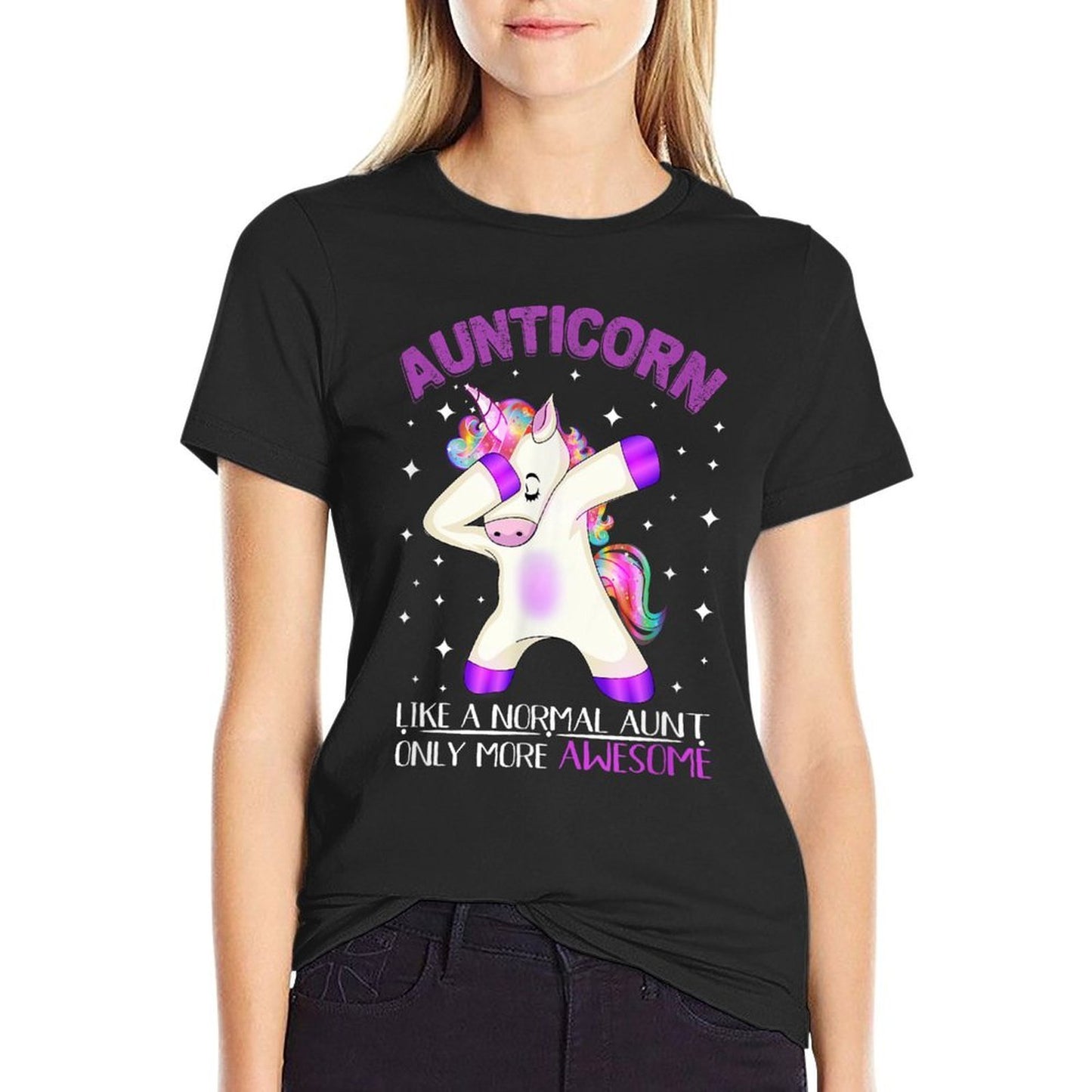 Aunticorn Like An Aunt Only Awesome Dabbing Unicorn Tshirt Comfortable T-Shirt