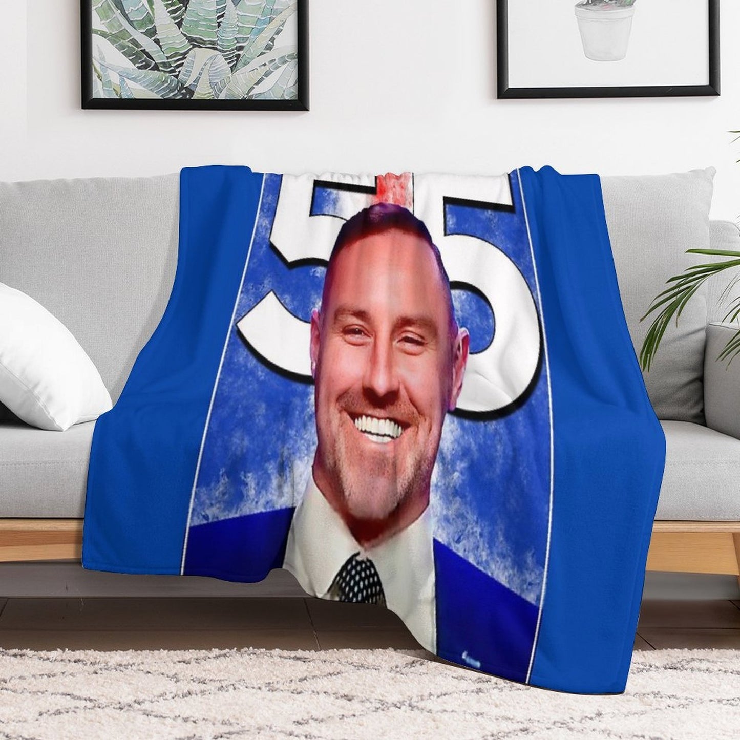Glasgow Rangers Champions 55 Travel-friendly Throw Blanket