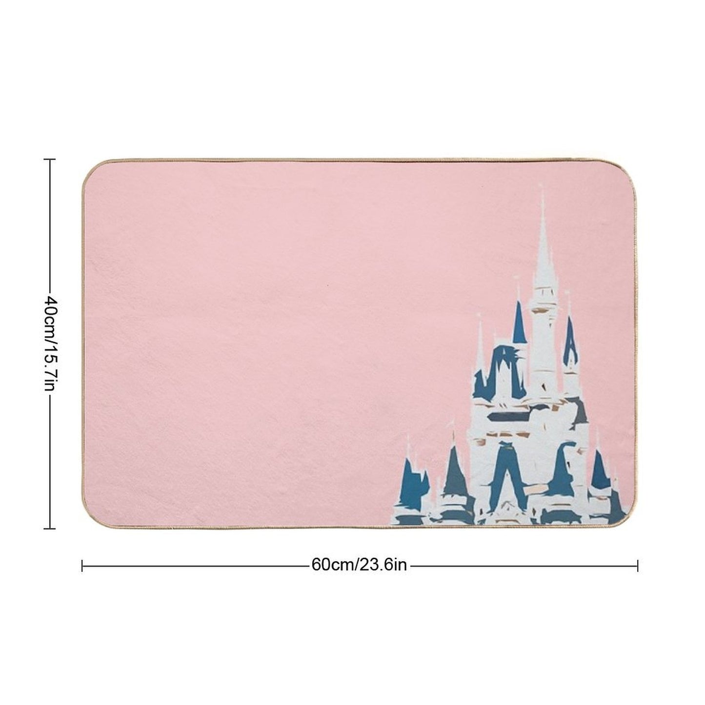 Magic Castle Millennial Pink Pet-Safe Bath Mat