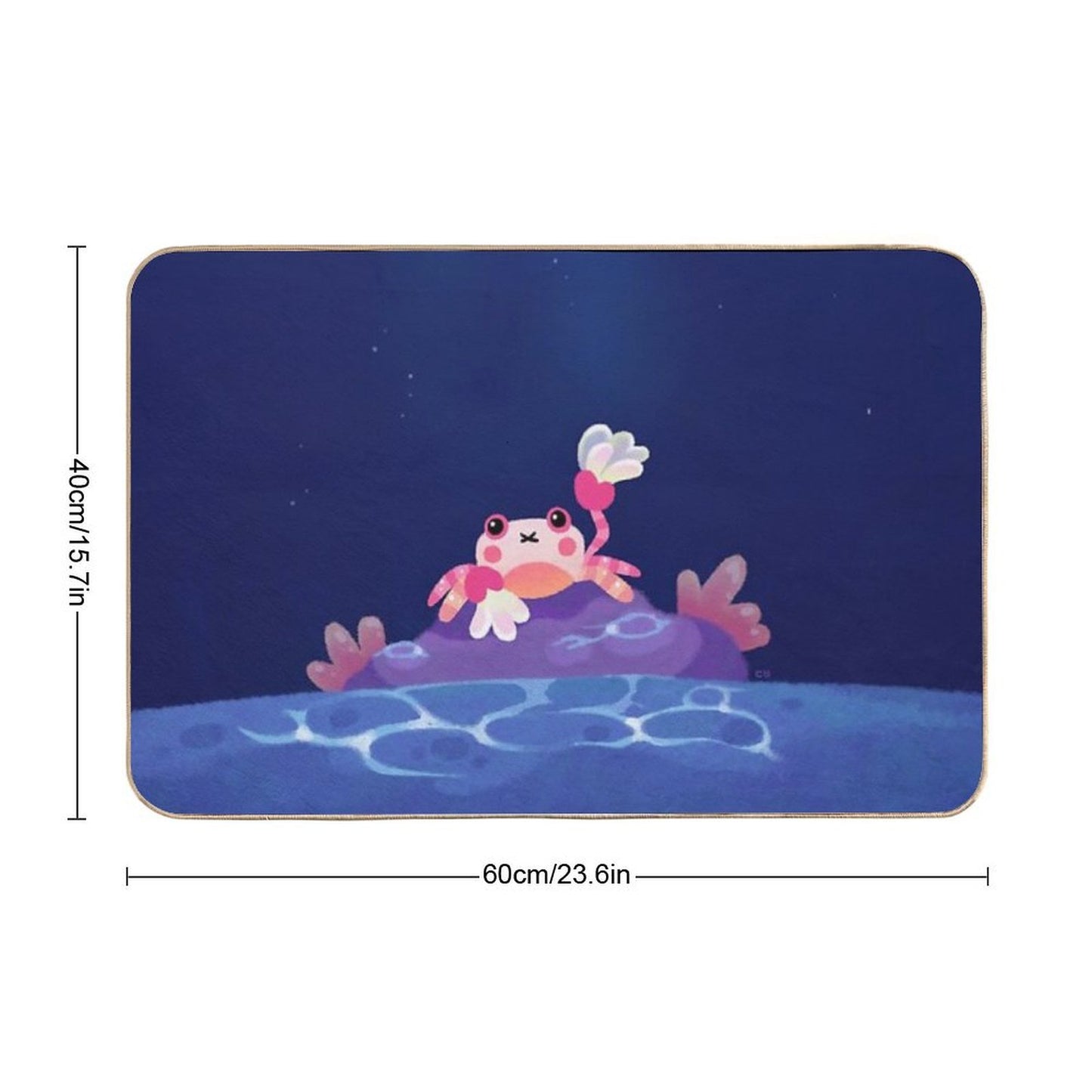 Pom Pom Crab Slip-Resistant Bath Mat