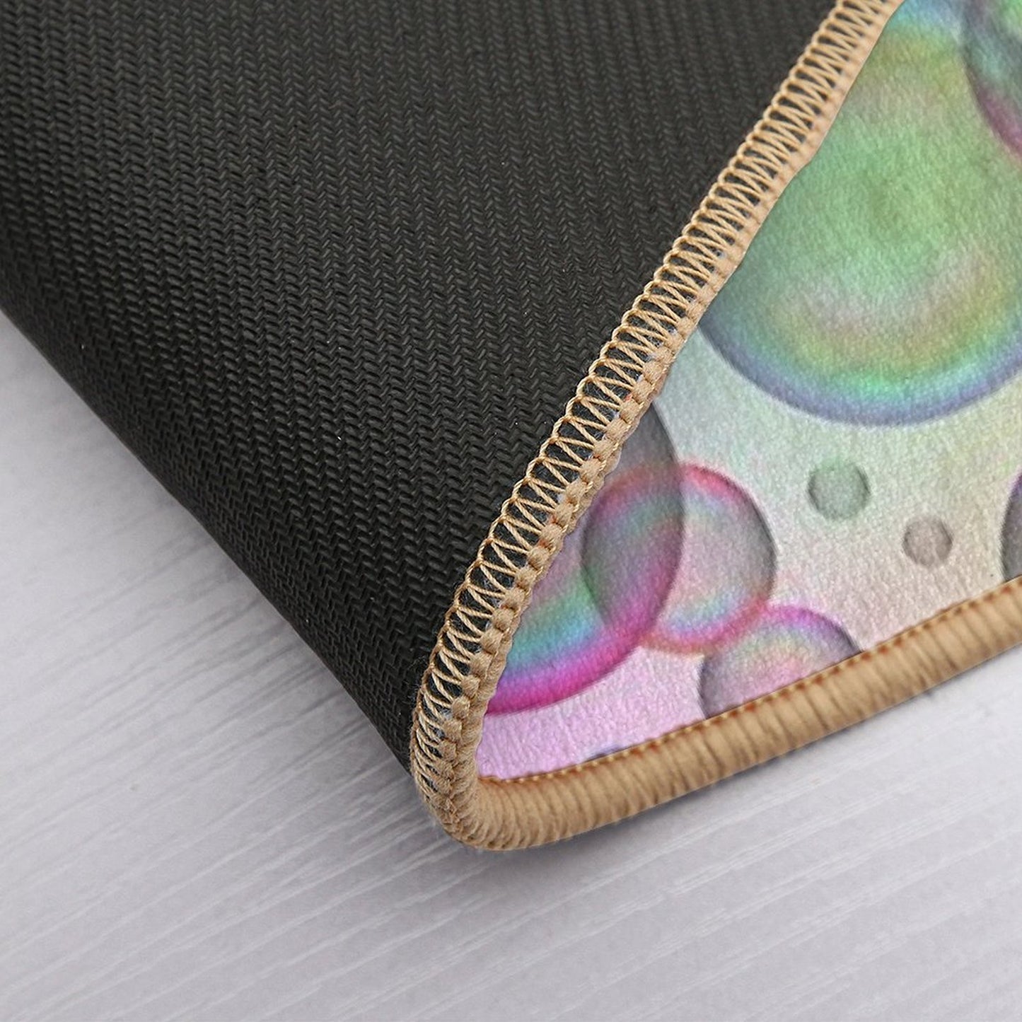 Iridescent Soap Bubbles Variation Colorful Anti-Trip Bath Mat