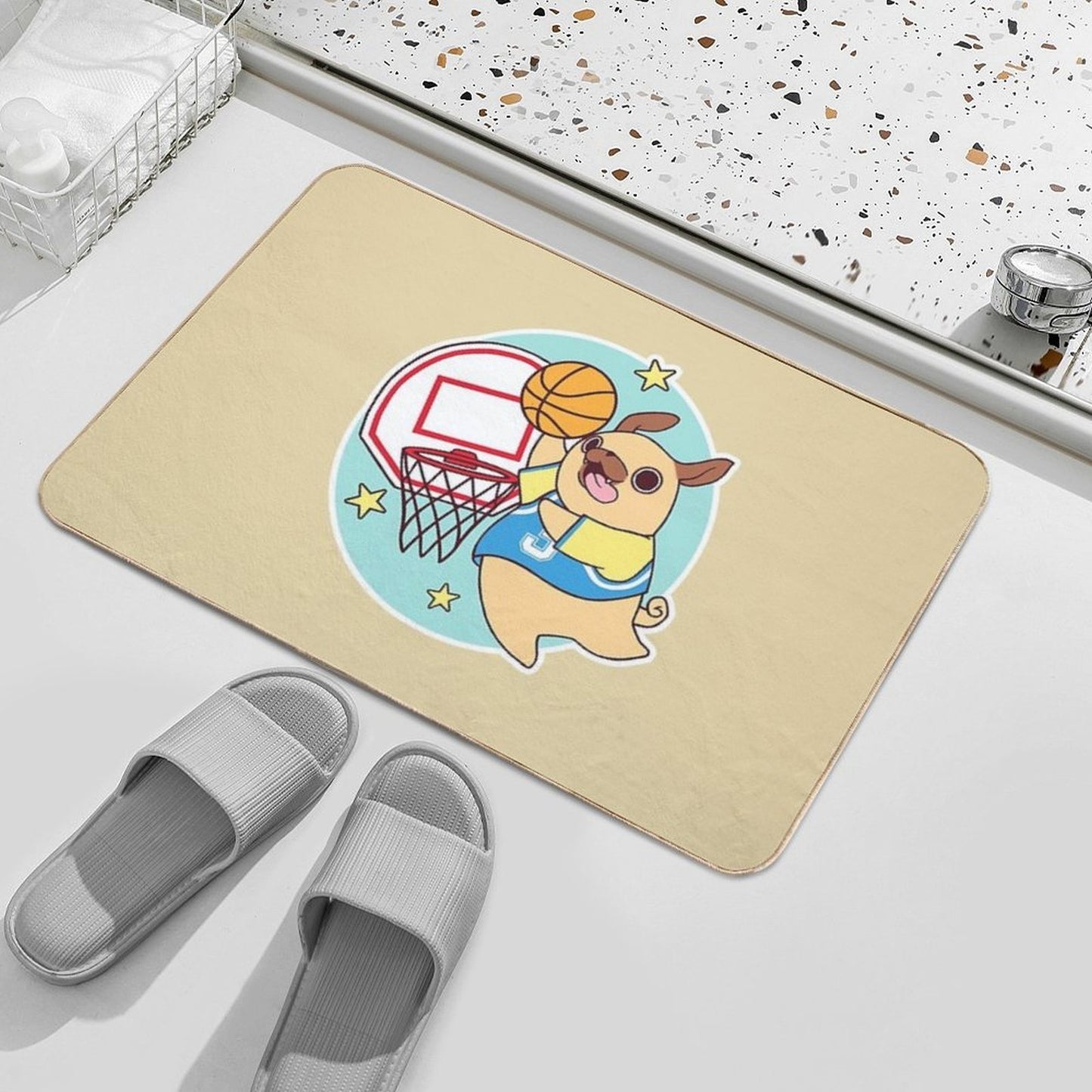 Pug All Star Non-Slip Bath Mat